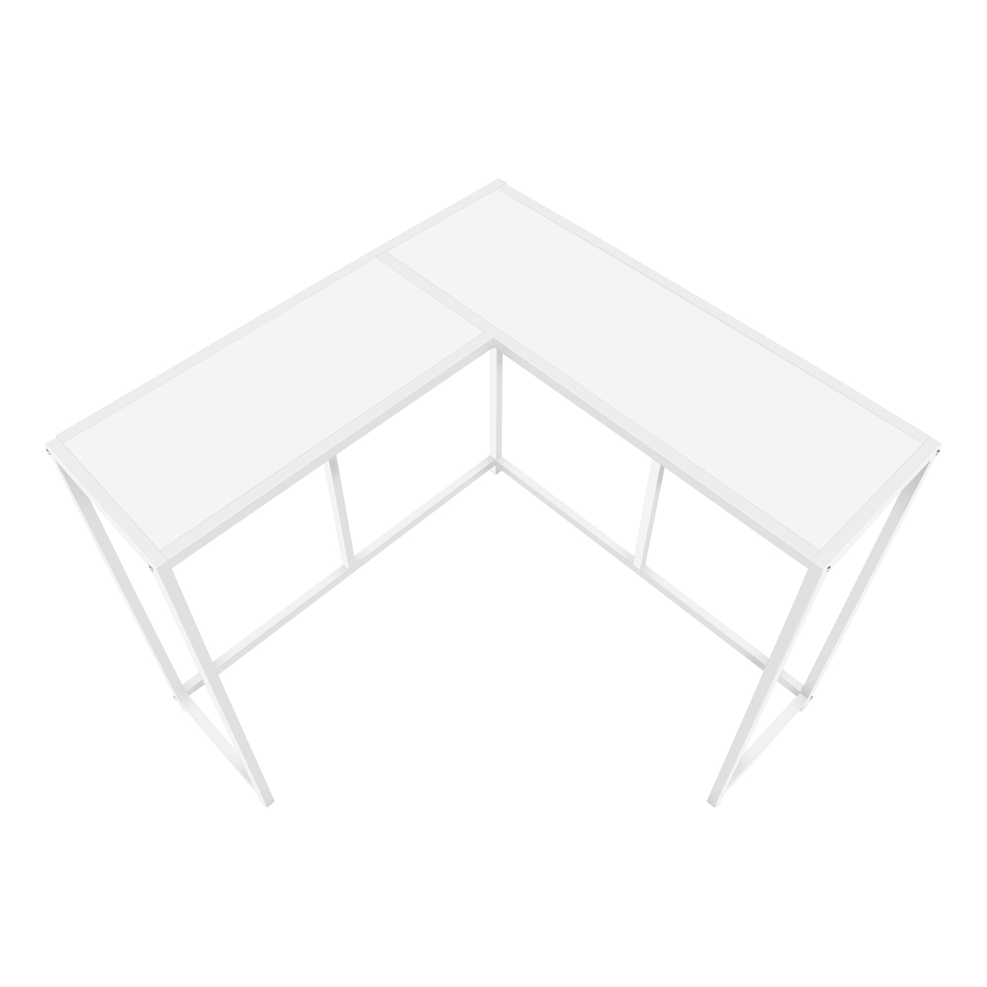 TABLE D'APPOINT - 36"L / BLANC / CONSOLE D'ANGLE BLANC #I 2160