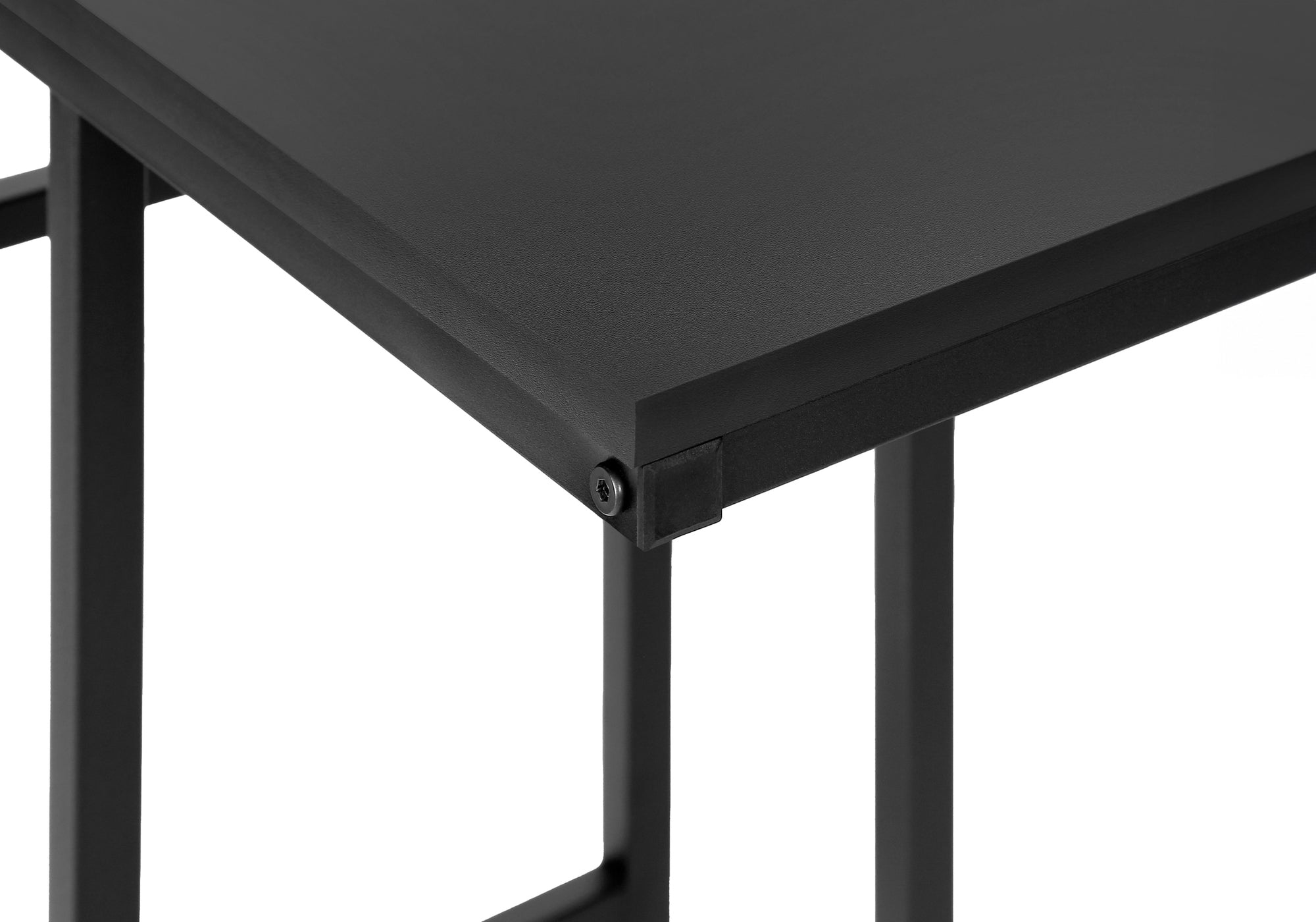 TABLE D'APPOINT - 24"H / NOIR / MÉTAL NOIR #I 2170