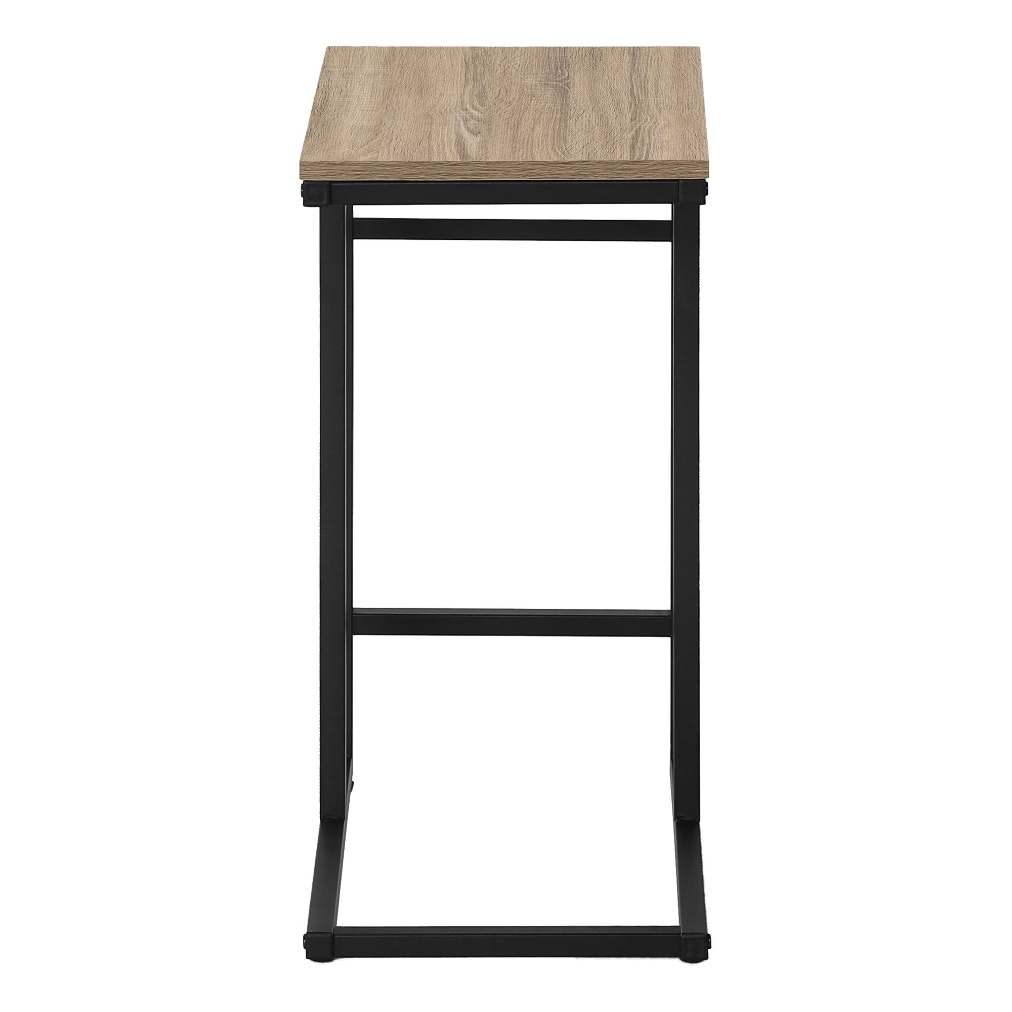 TABLE D'APPOINT - 24"H / TAUPE FONCÉ / MÉTAL NOIR #I 2172