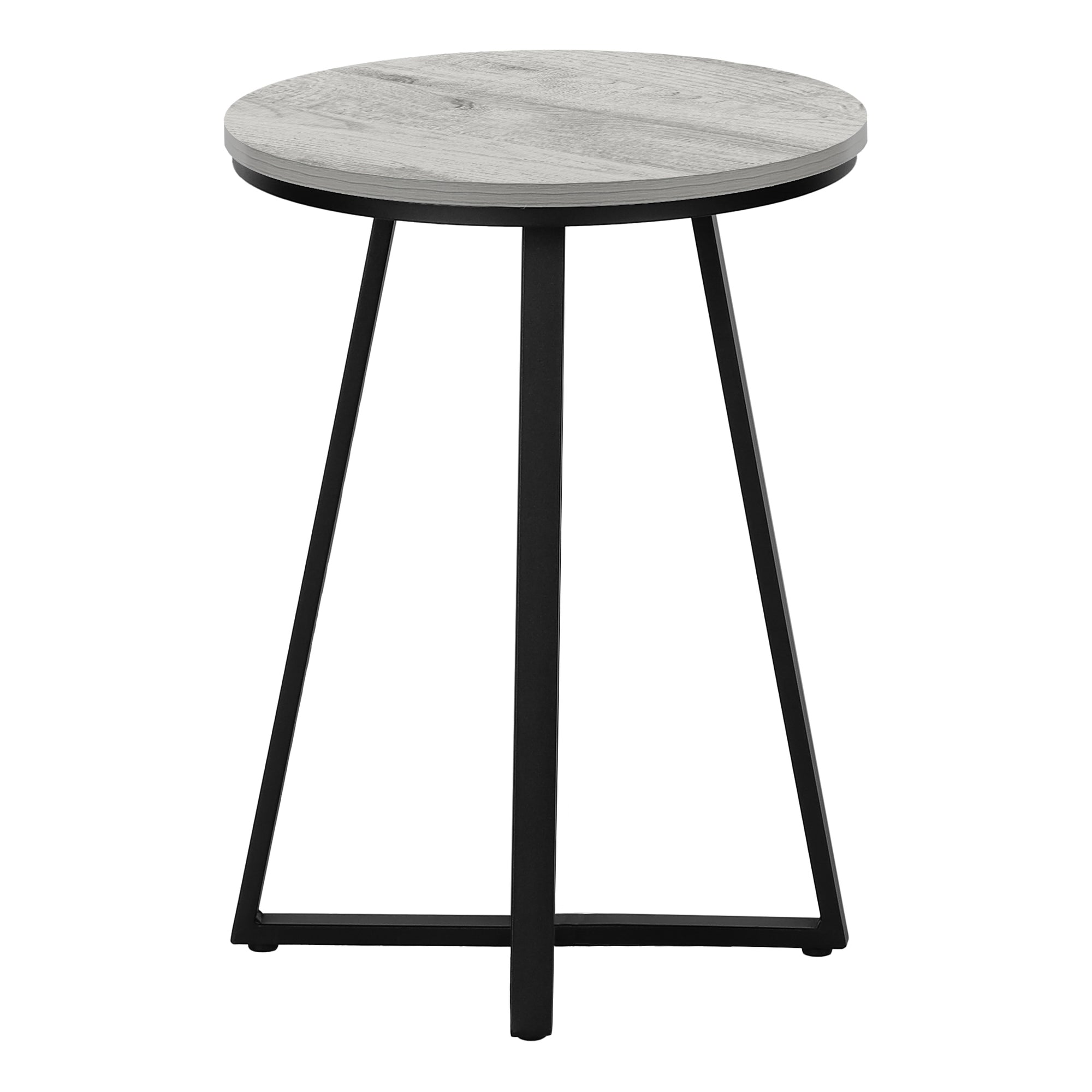 TABLE D'APPOINT - 22"H / GRIS / MÉTAL NOIR #I 2176