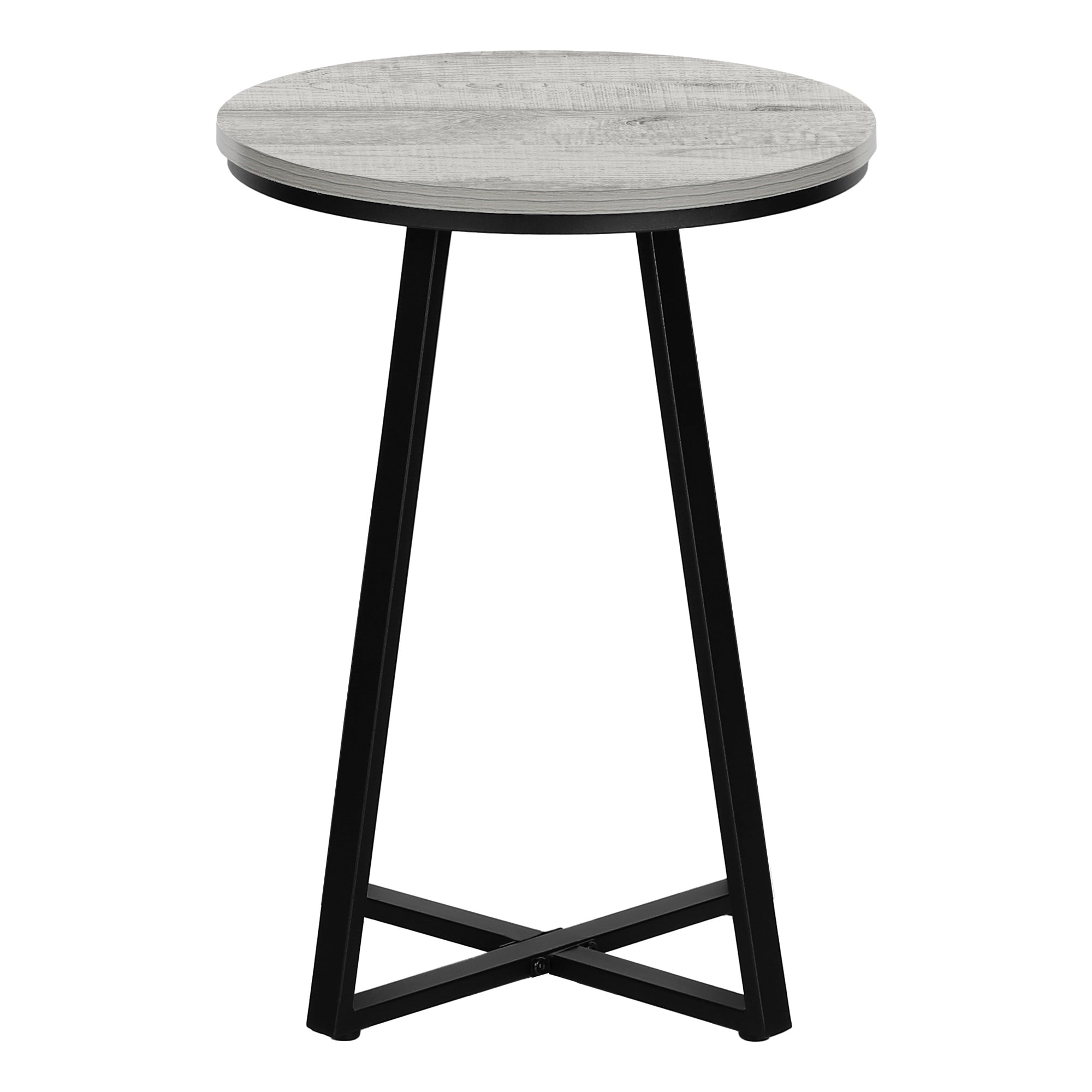 TABLE D'APPOINT - 22"H / GRIS / MÉTAL NOIR #I 2176