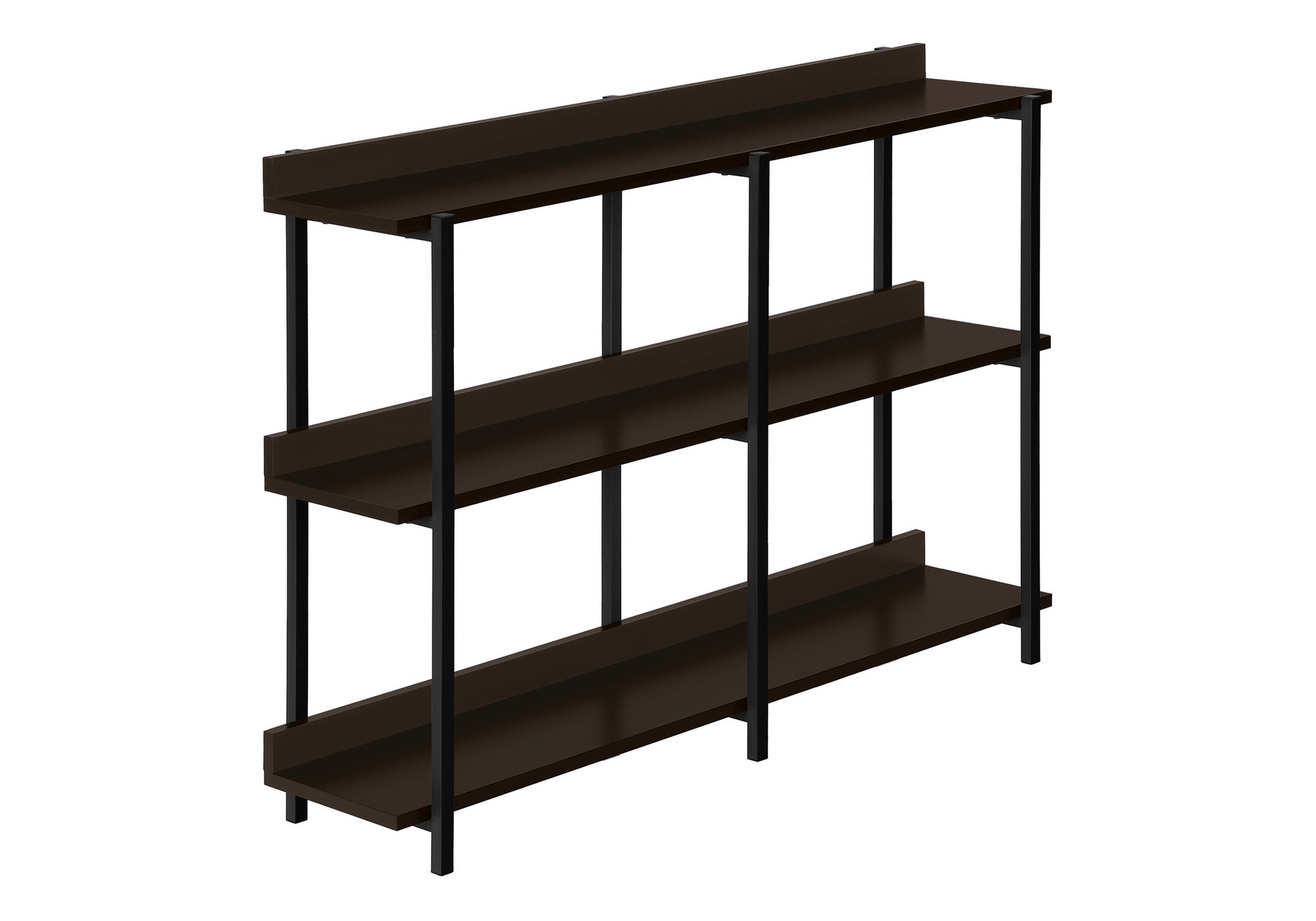 ACCENT TABLE - 48"L / ESPRESSO / BLACK METAL HALL CONSOLE #I 2215