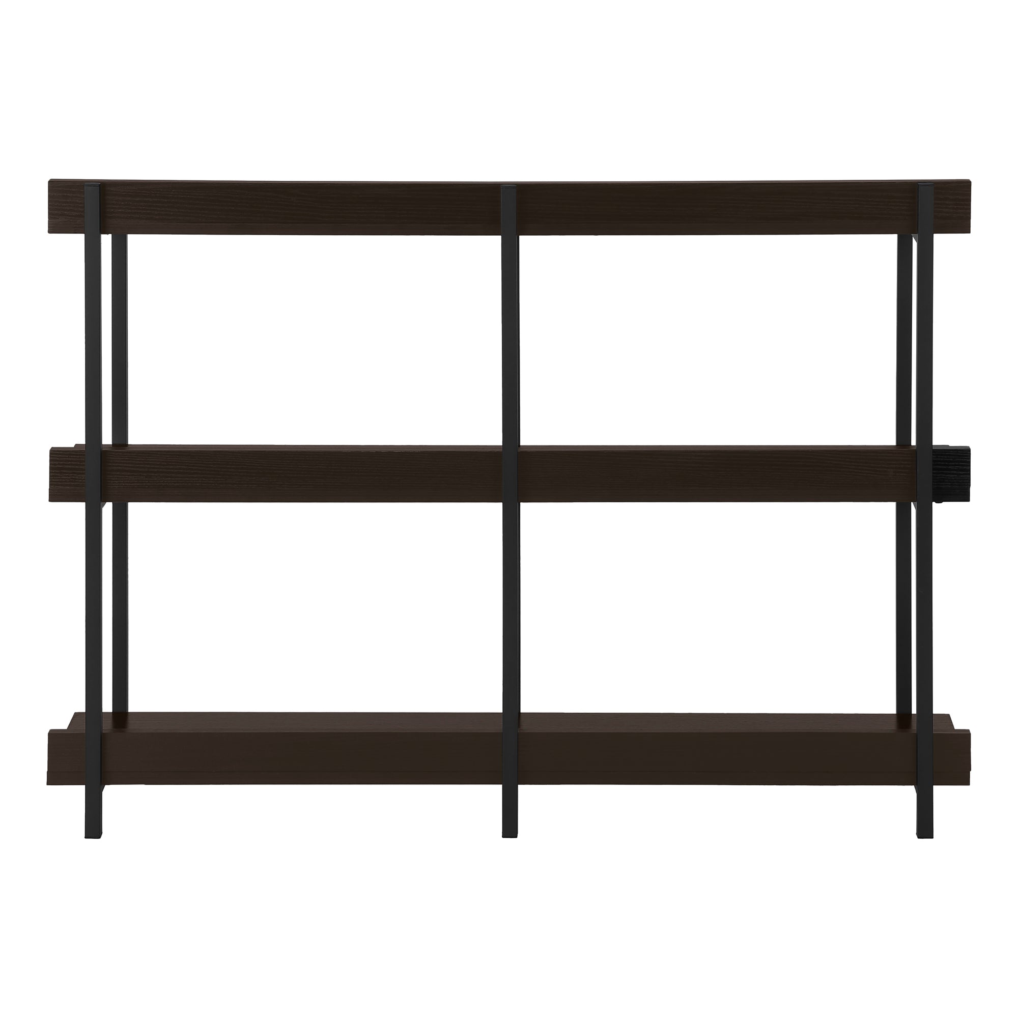 ACCENT TABLE - 48"L / ESPRESSO / BLACK METAL HALL CONSOLE #I 2215