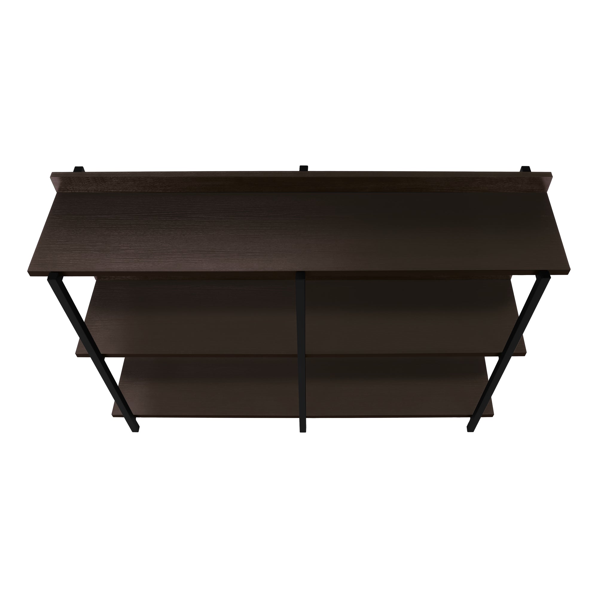 ACCENT TABLE - 48"L / ESPRESSO / BLACK METAL HALL CONSOLE #I 2215