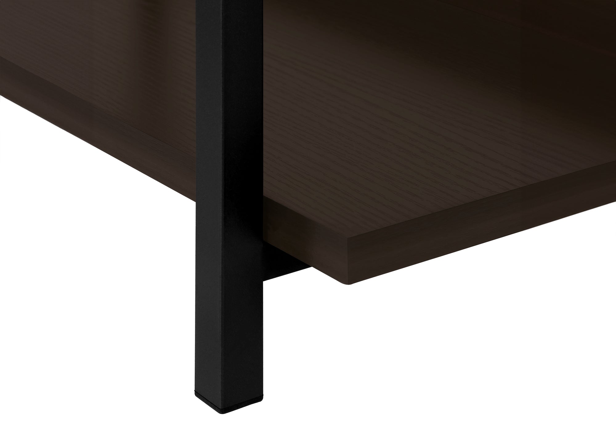 ACCENT TABLE - 48"L / ESPRESSO / BLACK METAL HALL CONSOLE #I 2215