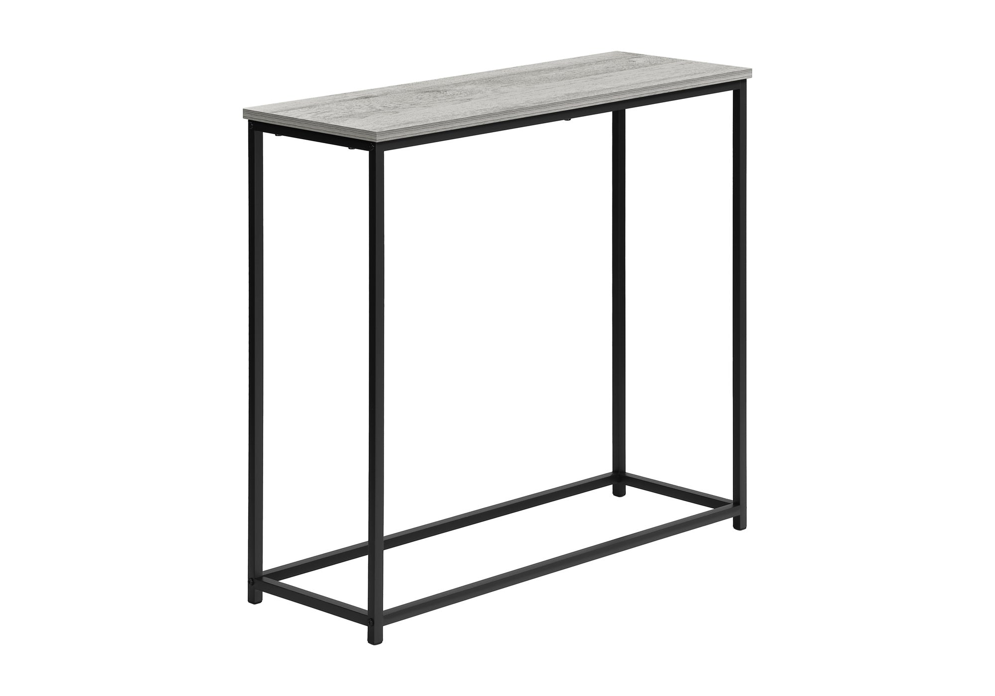 TABLE D'APPOINT - 32"L / CONSOLE D'ENTRÉE EN MÉTAL GRIS / NOIR #I 2251