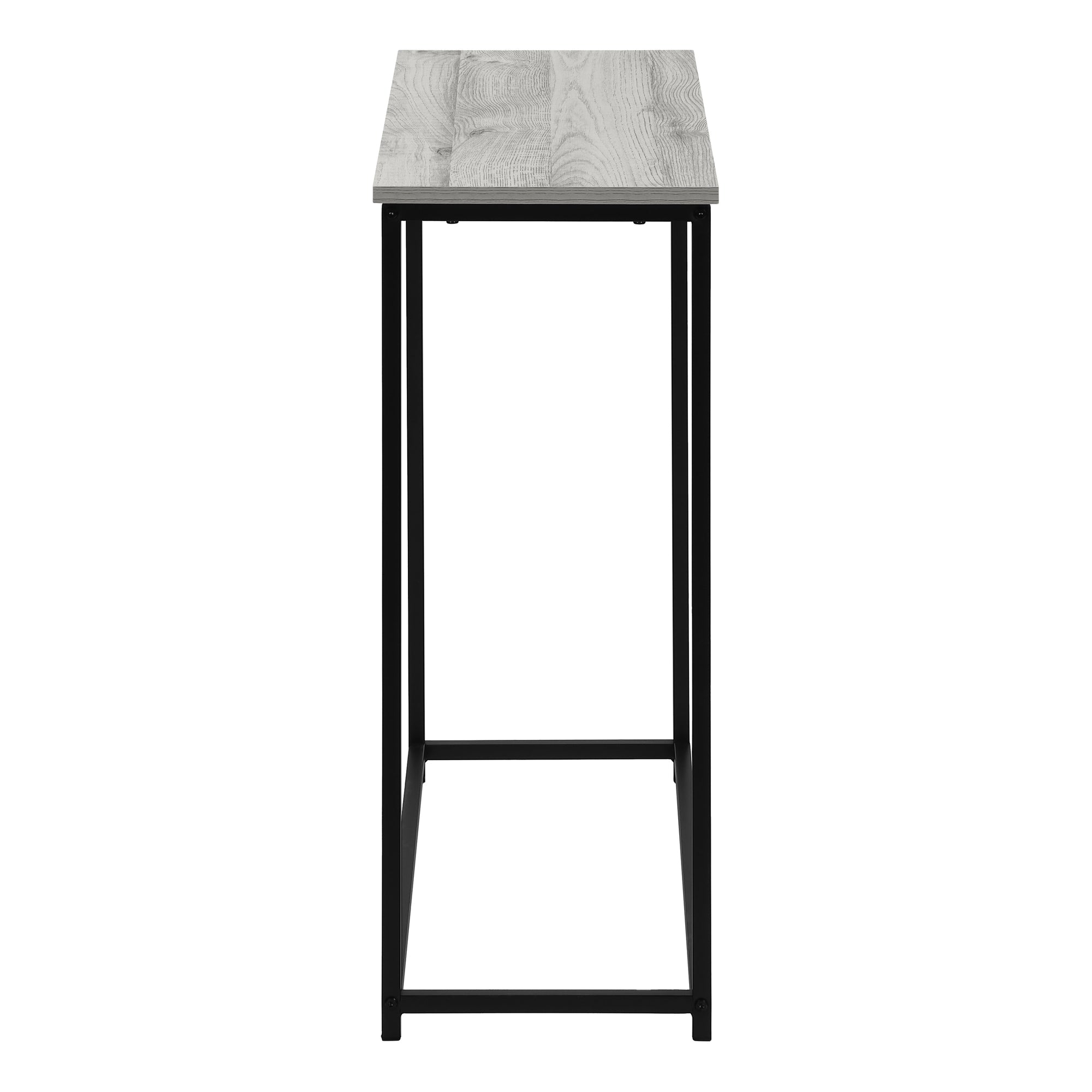 TABLE D'APPOINT - 32"L / CONSOLE D'ENTRÉE EN MÉTAL GRIS / NOIR #I 2251