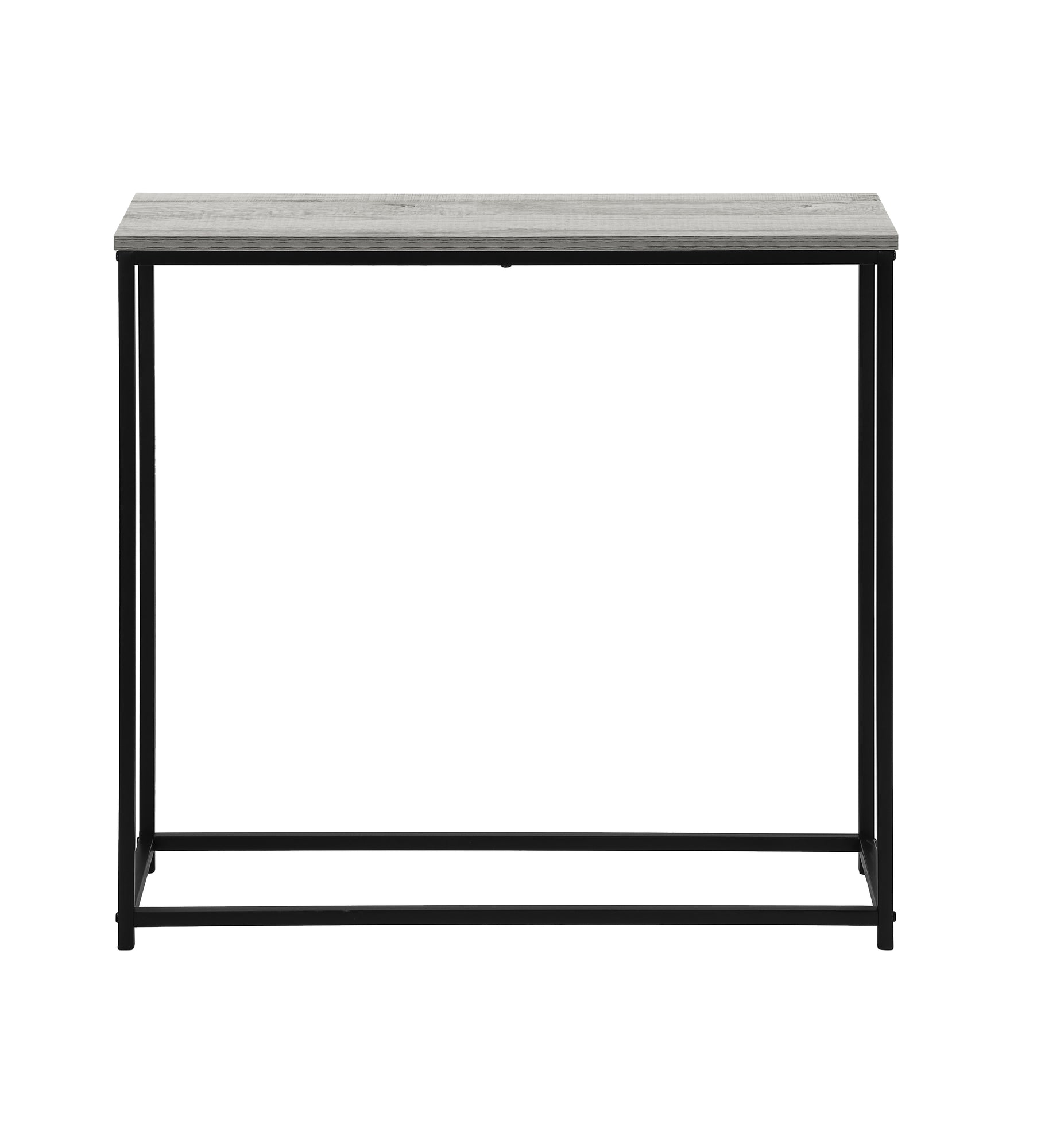 TABLE D'APPOINT - 32"L / CONSOLE D'ENTRÉE EN MÉTAL GRIS / NOIR #I 2251