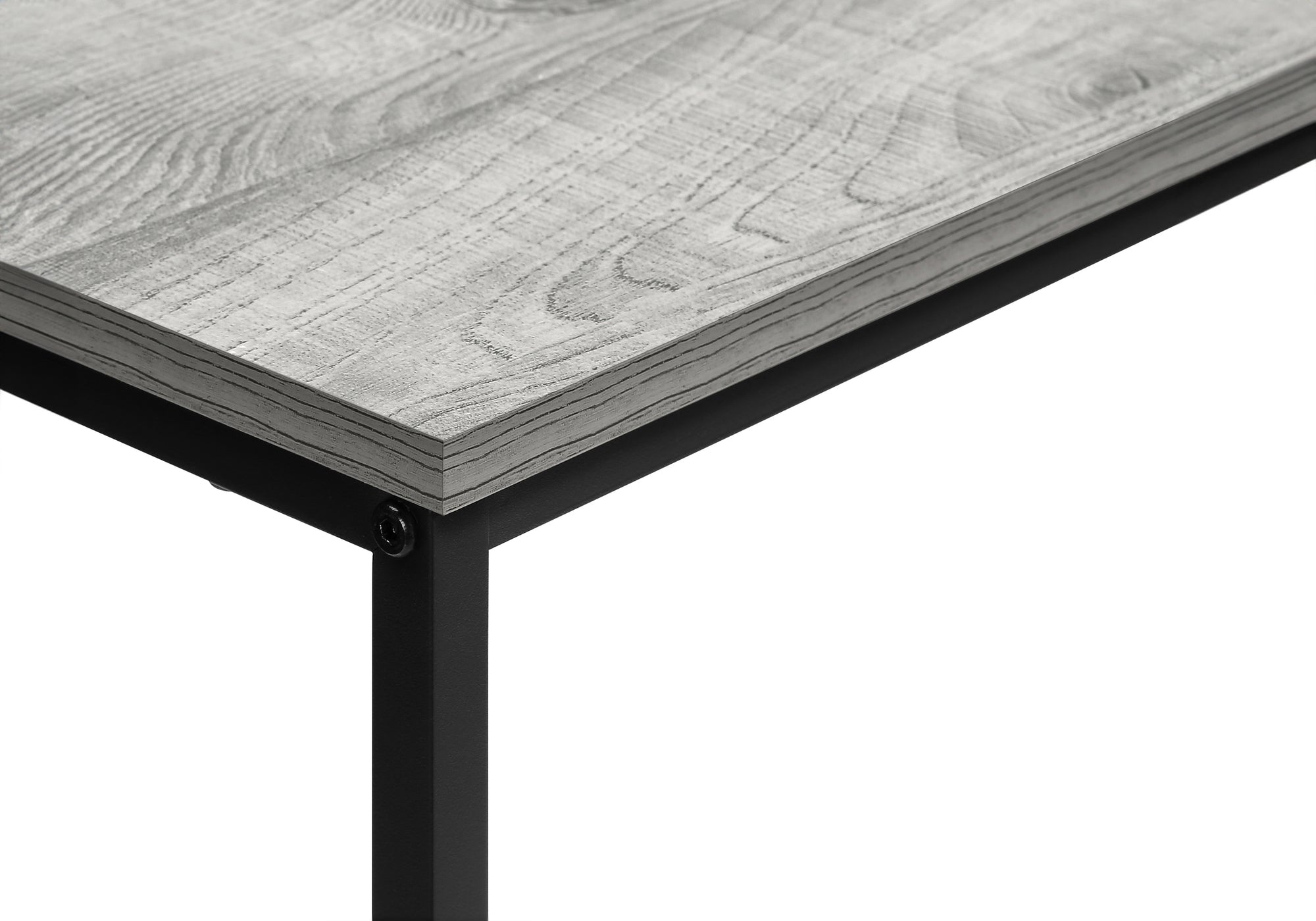 TABLE D'APPOINT - 32"L / CONSOLE D'ENTRÉE EN MÉTAL GRIS / NOIR #I 2251