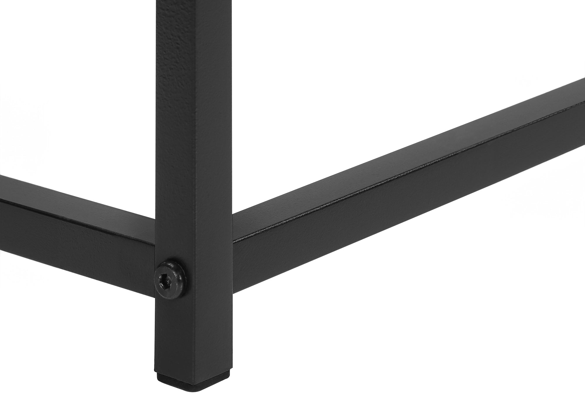 TABLE D'APPOINT - 32"L / CONSOLE D'ENTRÉE EN MÉTAL GRIS / NOIR #I 2251