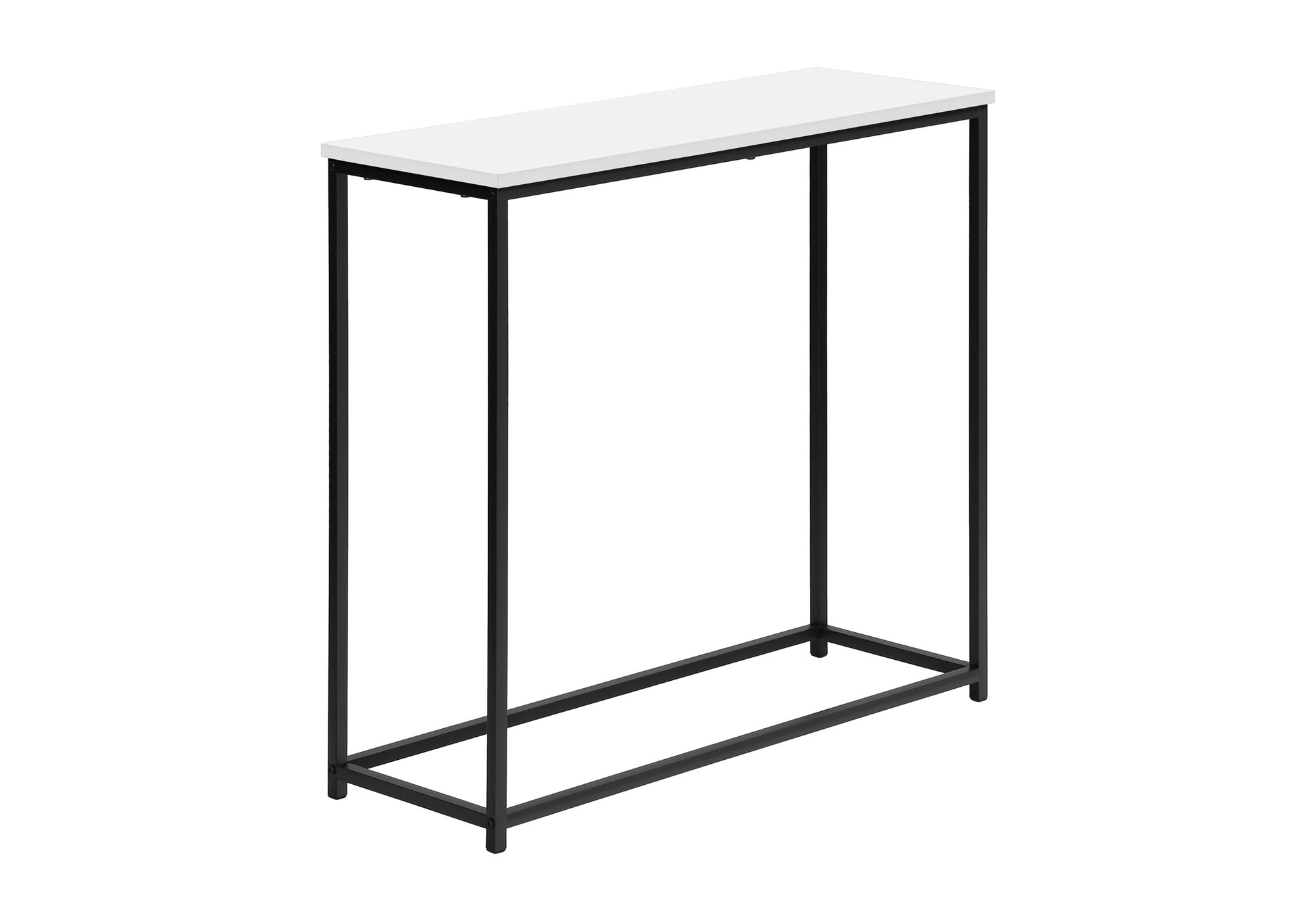 ACCENT TABLE - 32"L / WHITE / BLACK METAL CONSOLE #I 2252