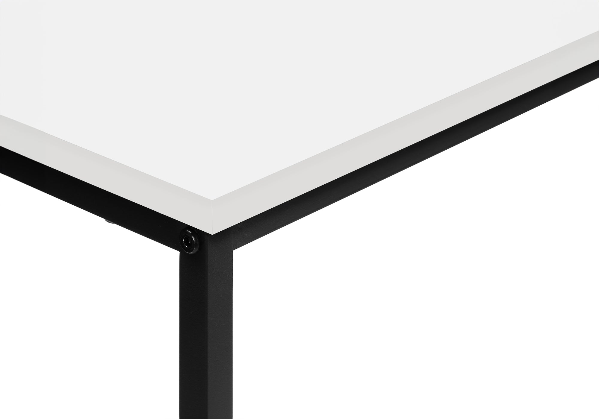 ACCENT TABLE - 32"L / WHITE / BLACK METAL CONSOLE #I 2252