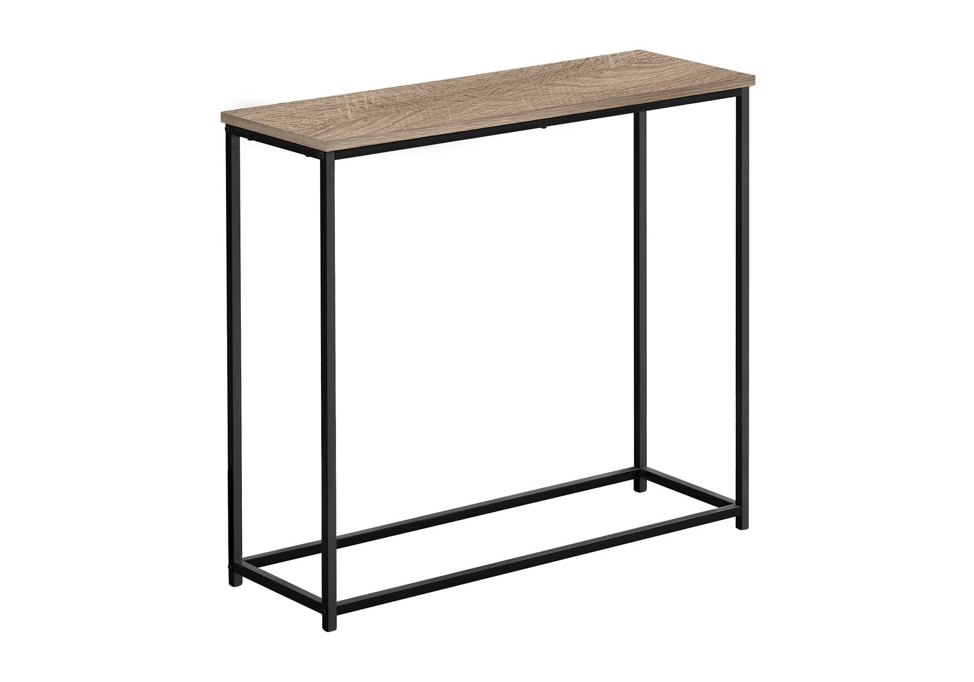 ACCENT TABLE - 32"L / DARK TAUPE / BLACK METAL CONSOLE #I 2253