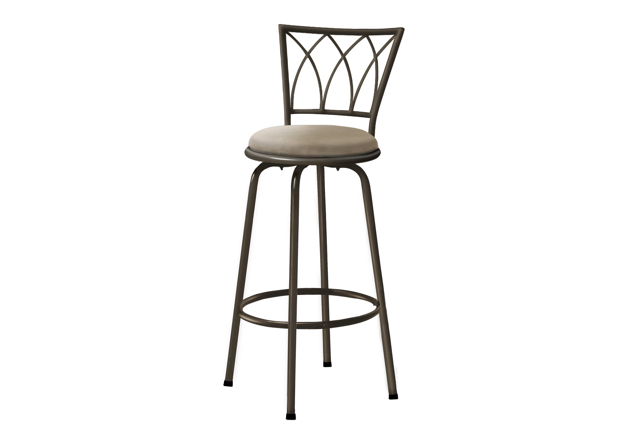 TABOURET DE BAR - 2PCS / 43"H / PIVOTANT / MÉTAL CAFÉ FONCÉ # I 2393