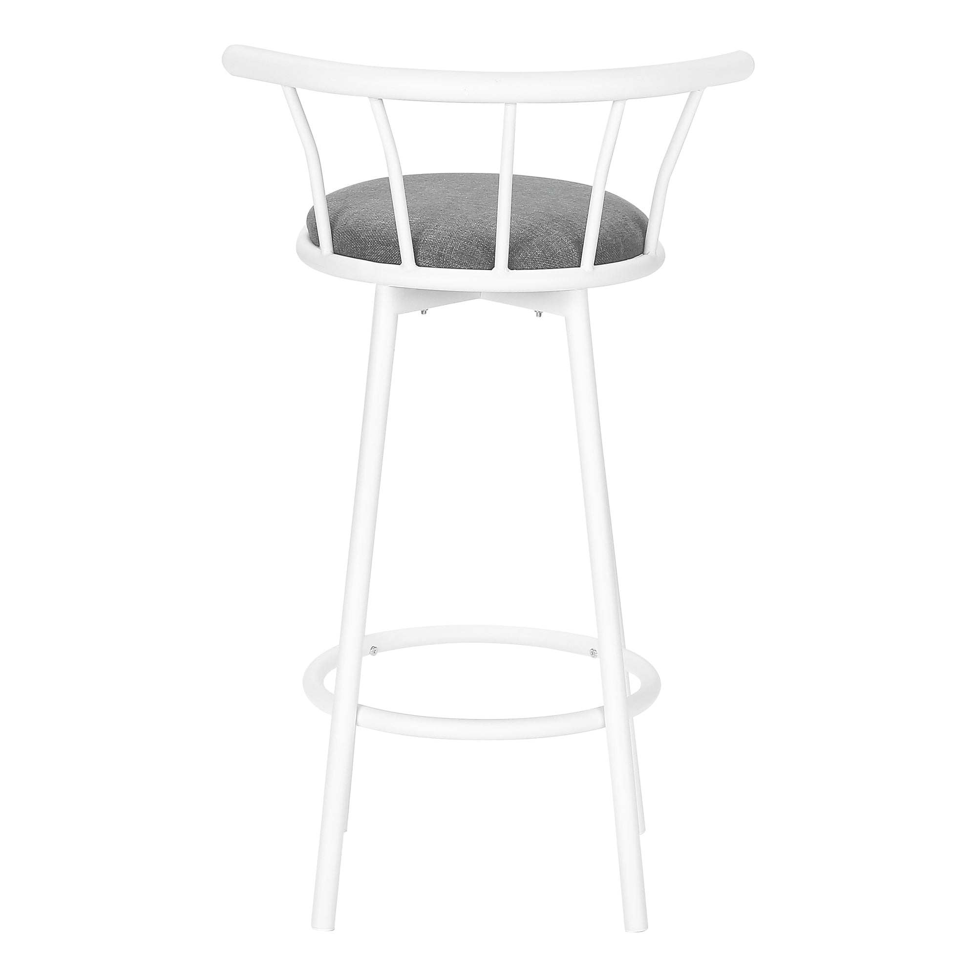 TABOURET DE BAR - 2PCS / 36"H / PIVOTANT / MÉTAL BLANC # I 2397