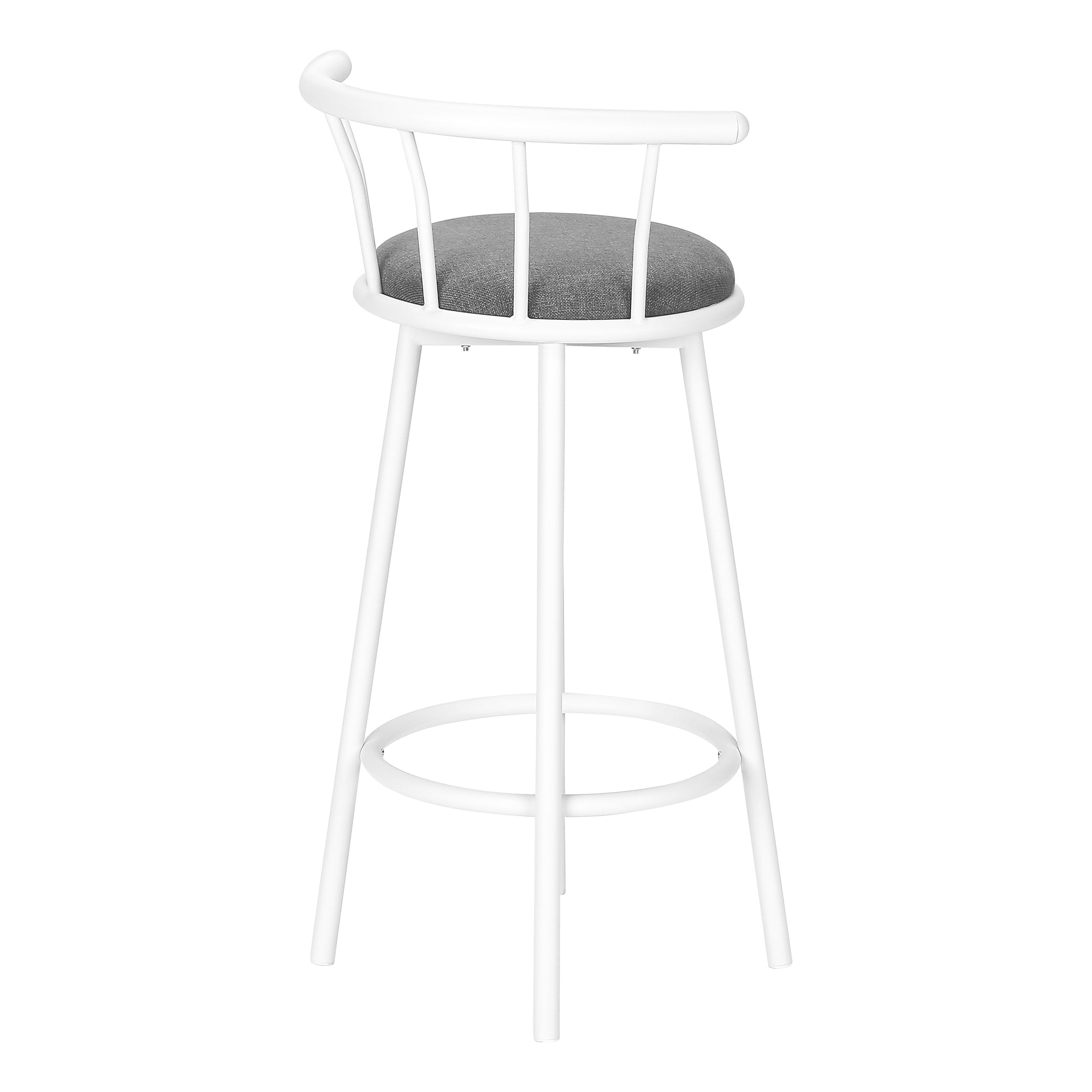 TABOURET DE BAR - 2PCS / 36"H / PIVOTANT / MÉTAL BLANC # I 2397