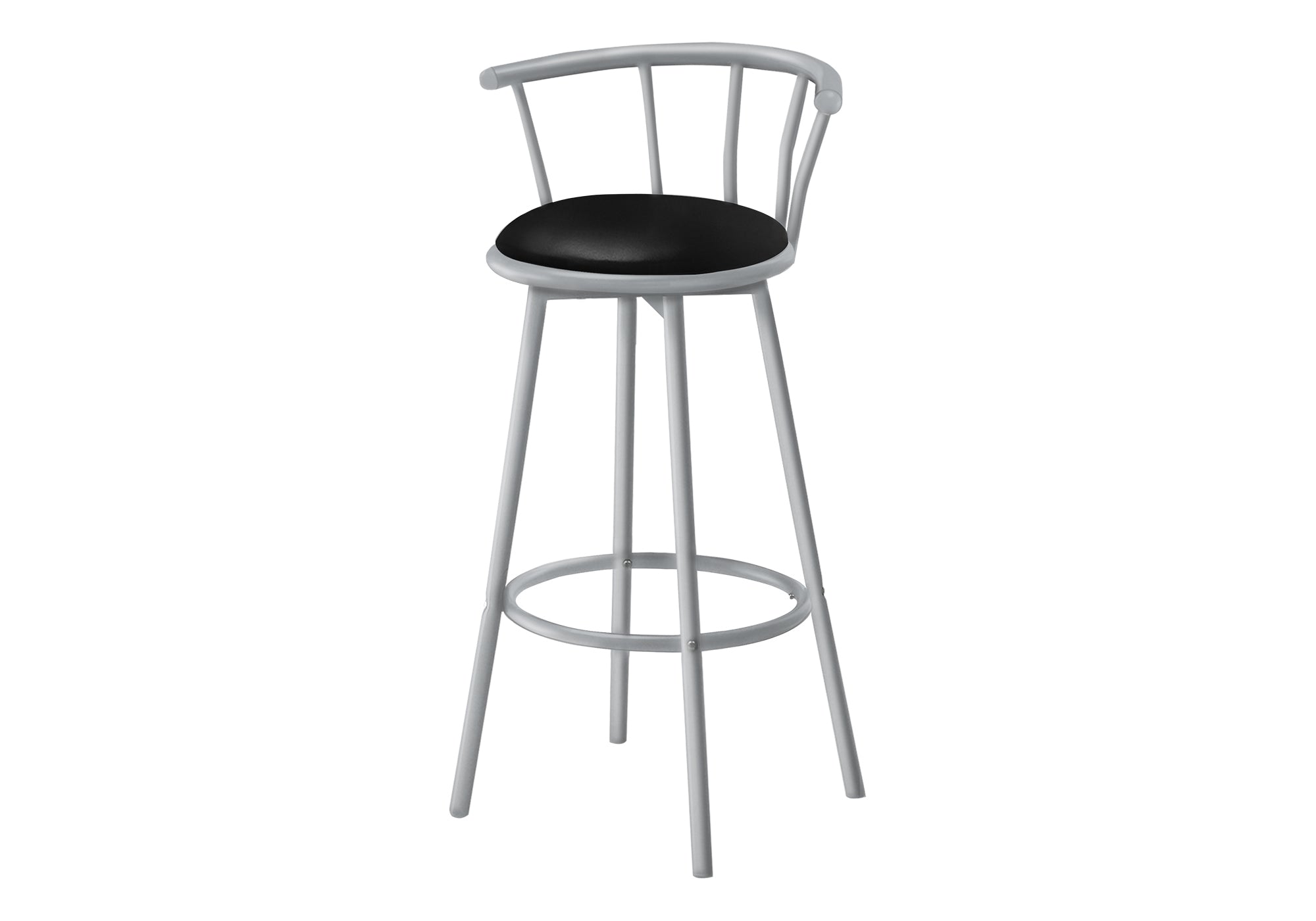 TABOURET DE BAR - 2PCS / 36"H / PIVOTANT / MÉTAL ARGENT # I 2399