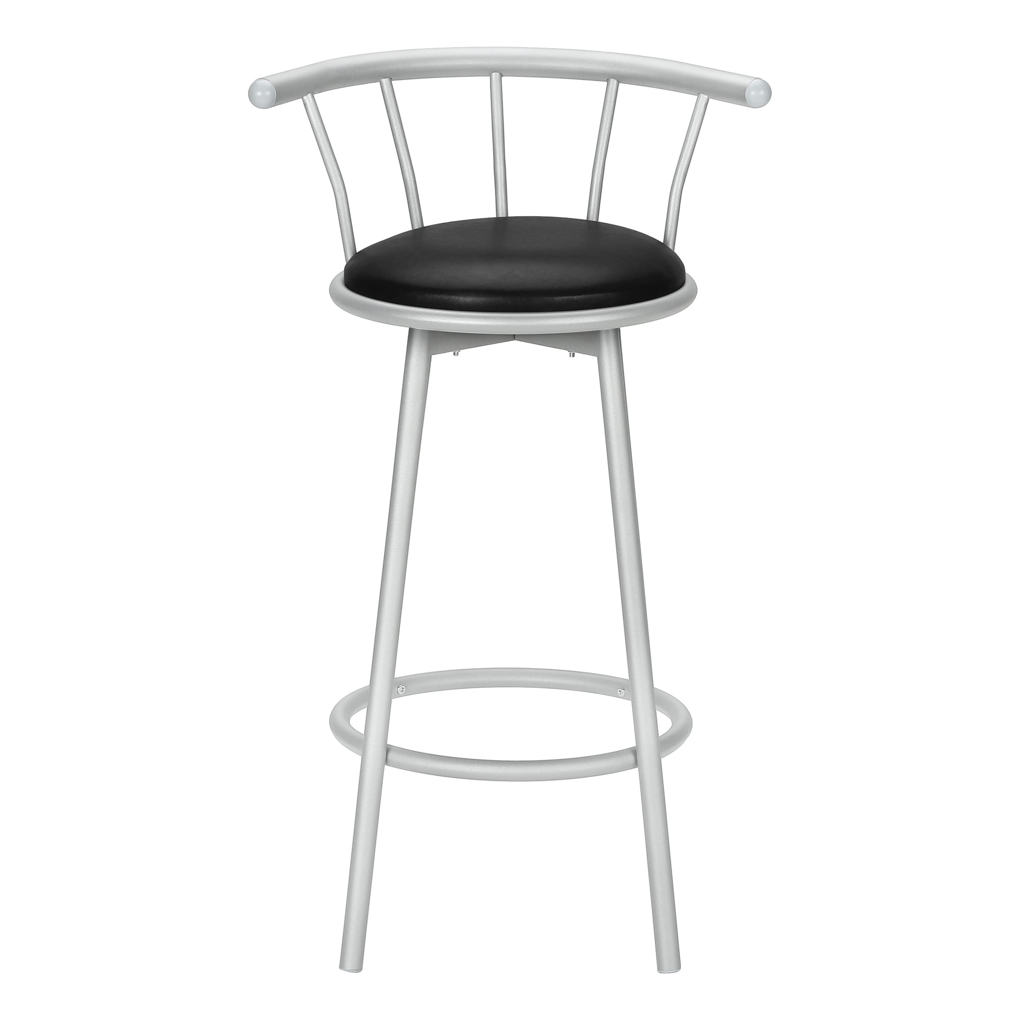 TABOURET DE BAR - 2PCS / 36"H / PIVOTANT / MÉTAL ARGENT # I 2399