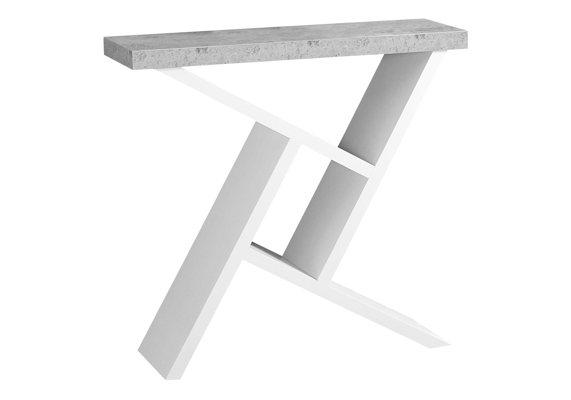 TABLE D'APPOINT - 36"L / CONSOLE D'ENTRÉE BLANC / ASPECT CIMENT #I 2405