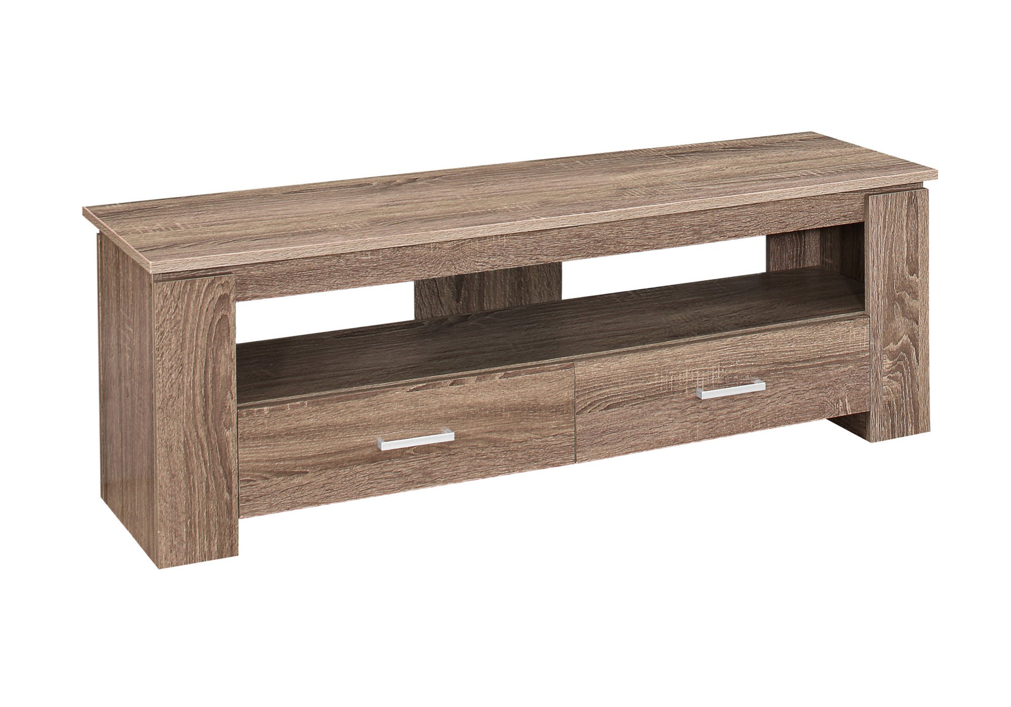 TV STAND - 48"L / DARK TAUPE WITH 2 STORAGE DRAWERS # I 2602