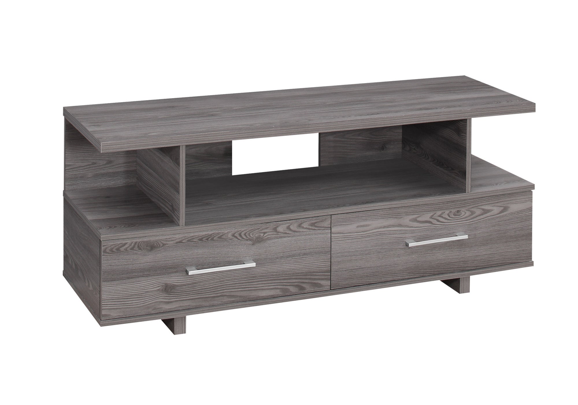 TV STAND - 48"L / GREY WITH 2 STORAGE DRAWERS # I 2608