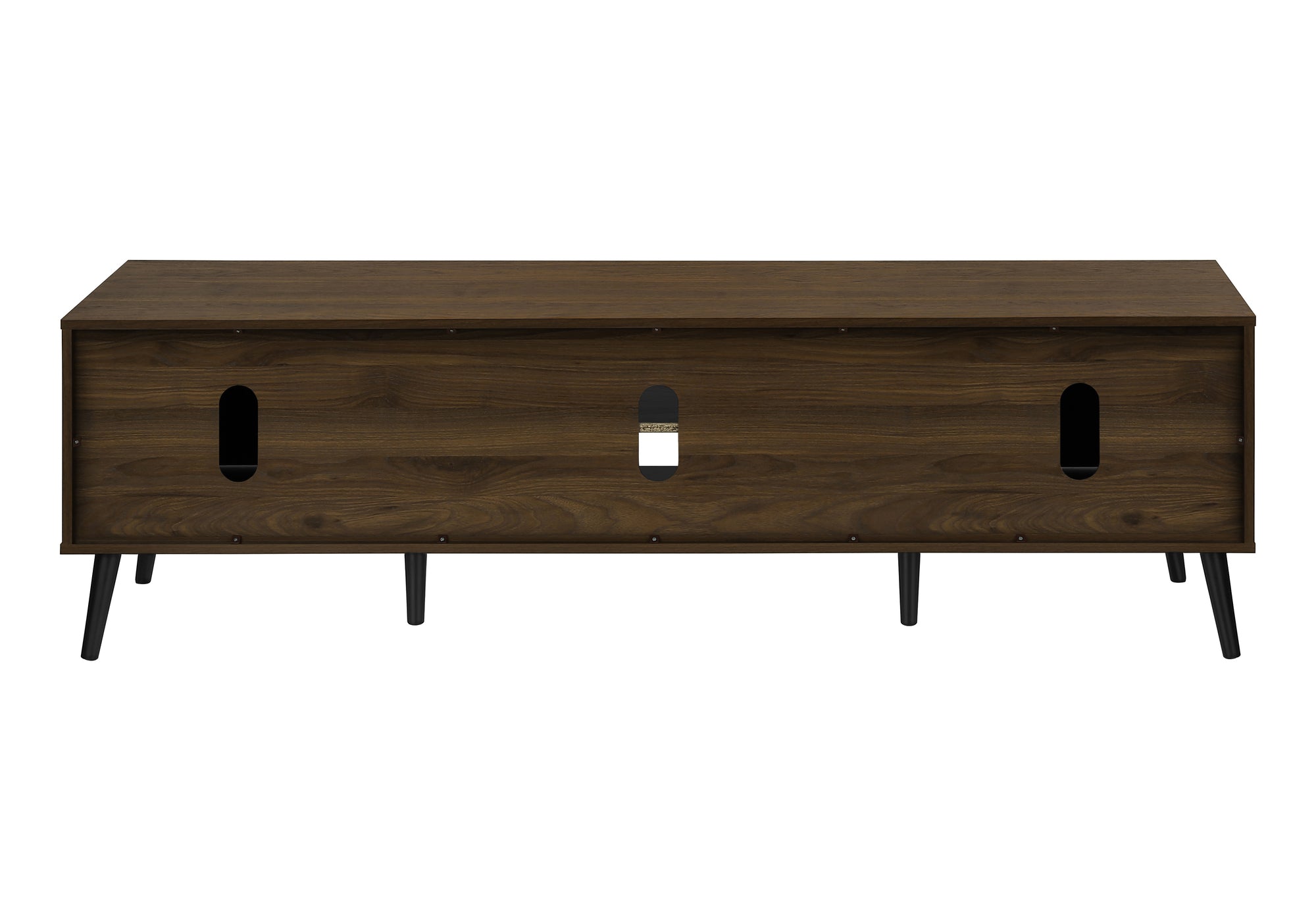 TV STAND - 72"L / BROWN WOOD-LOOK WITH 2 DOORS # I 2717