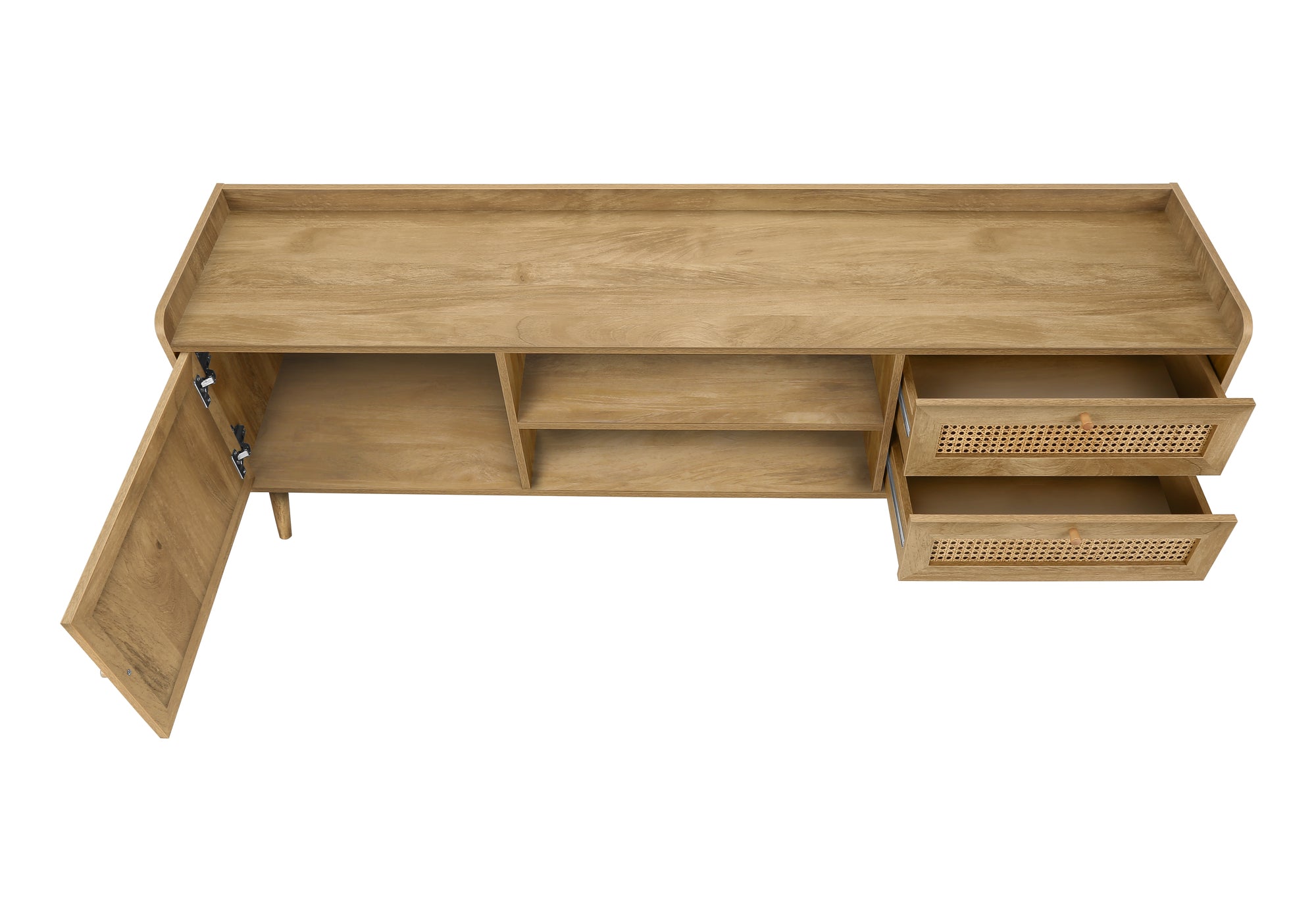 TV STAND - 72"L / WALNUT WITH STORAGE # I 2723