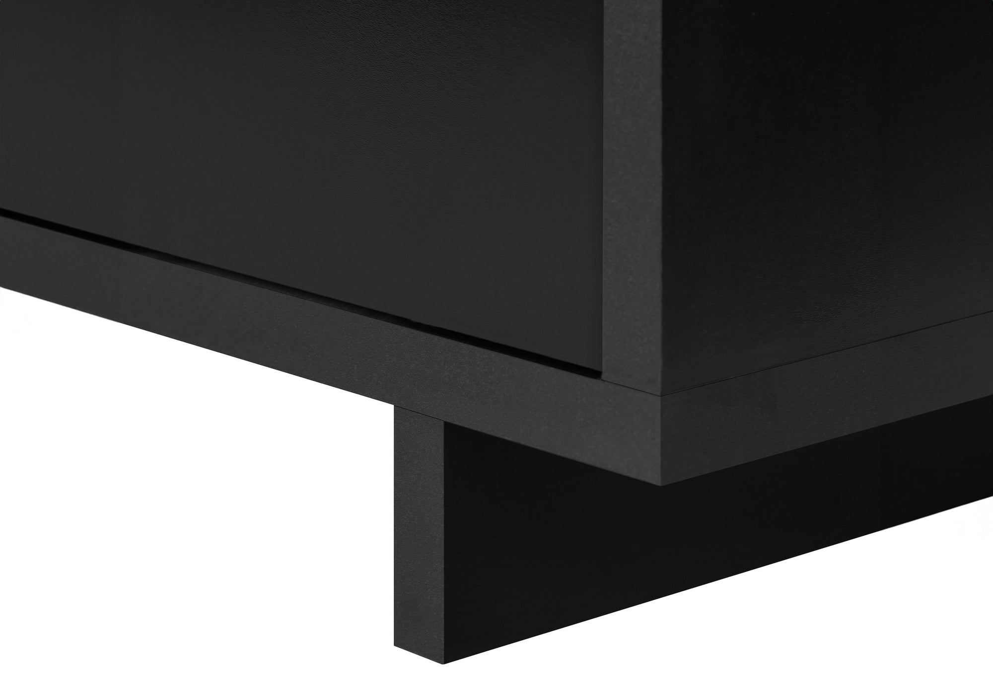 TV STAND - 48"L / BLACK / GREY TOP WITH STORAGE # I 2801