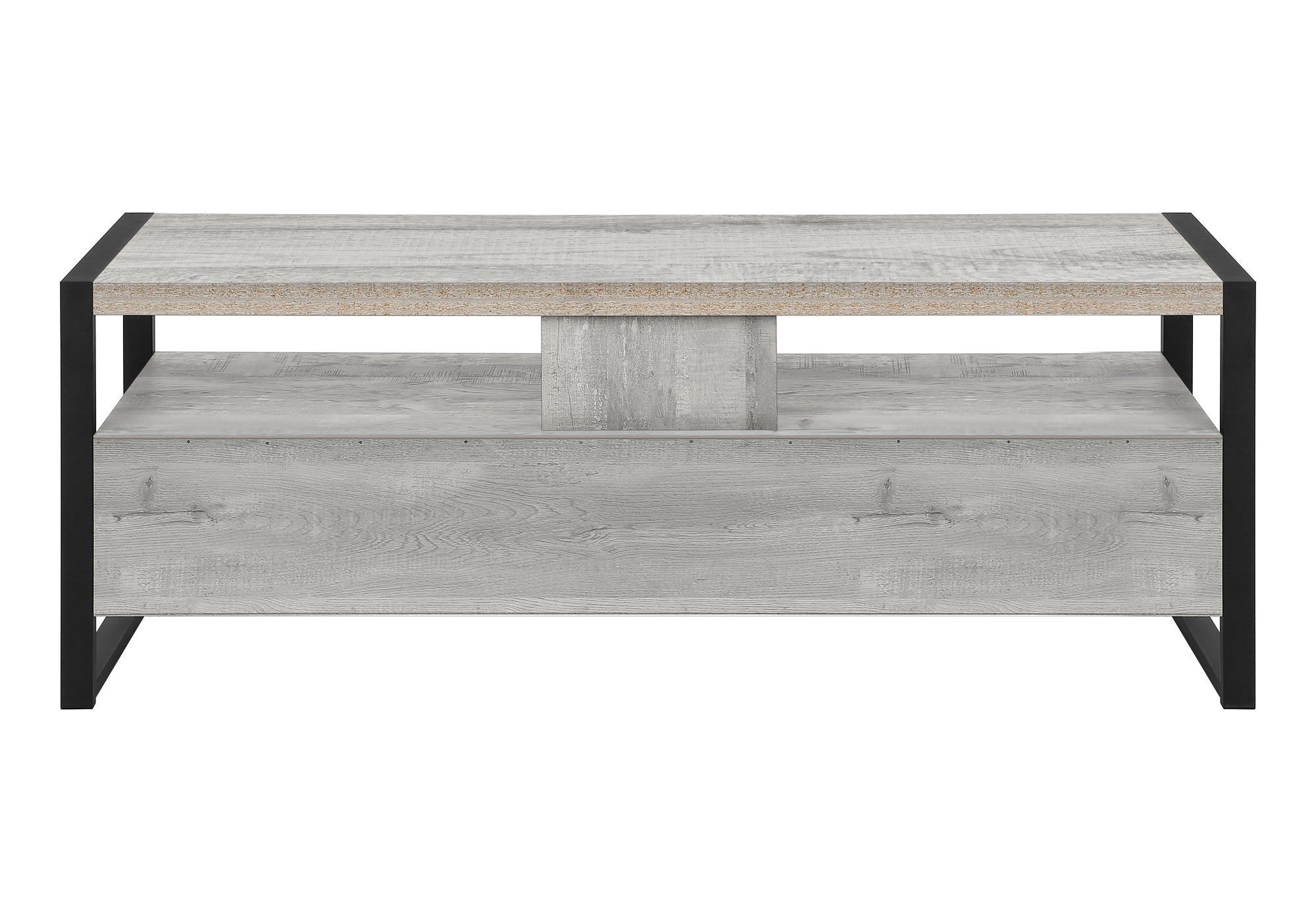 TV STAND - 60"L / GREY RECLAIMED WOOD-LOOK / 3 DRAWERS # I 2821