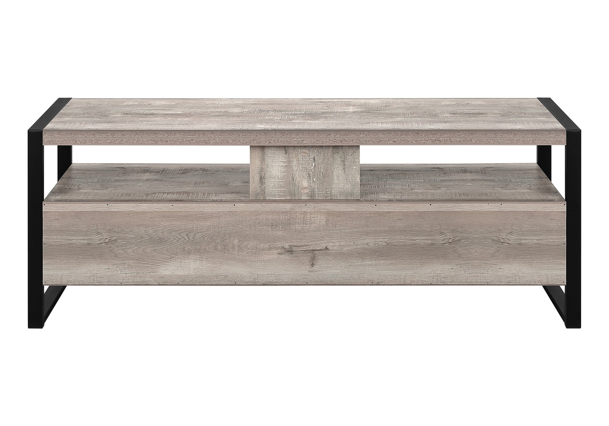 TV STAND - 60"L / TAUPE RECLAIMED WOOD-LOOK / 3 DRAWERS # I 2822