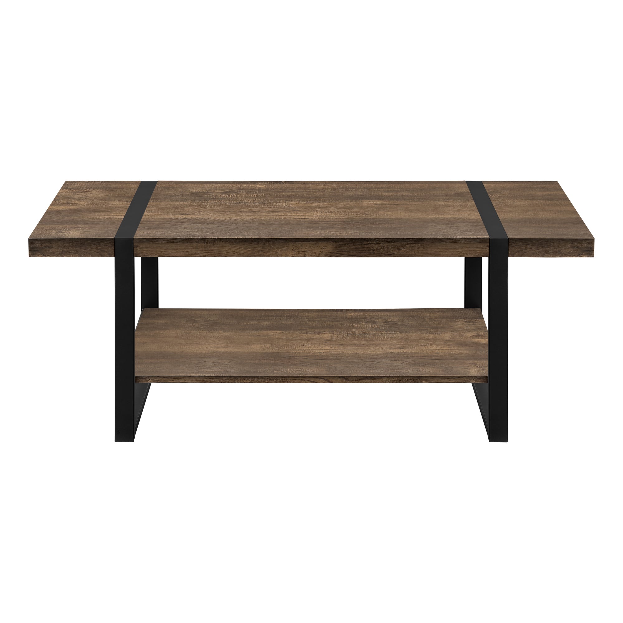 TABLE BASSE - ASPECT BOIS RÉCUPÉRÉ MARRON / MÉTAL NOIR # I 2850