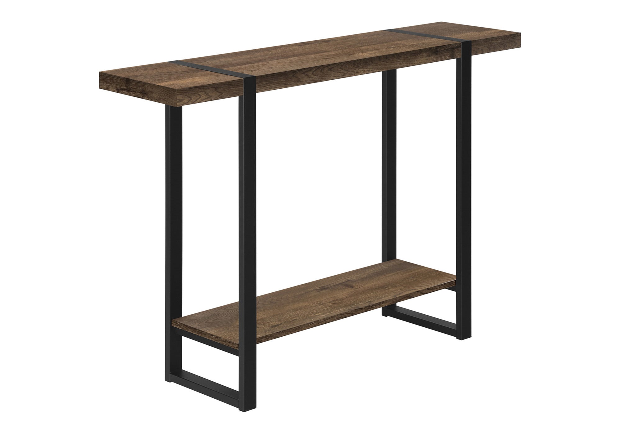 ACCENT TABLE - 48"L / BROWN RECLAIMED WOOD-LOOK / BLACK #I 2851