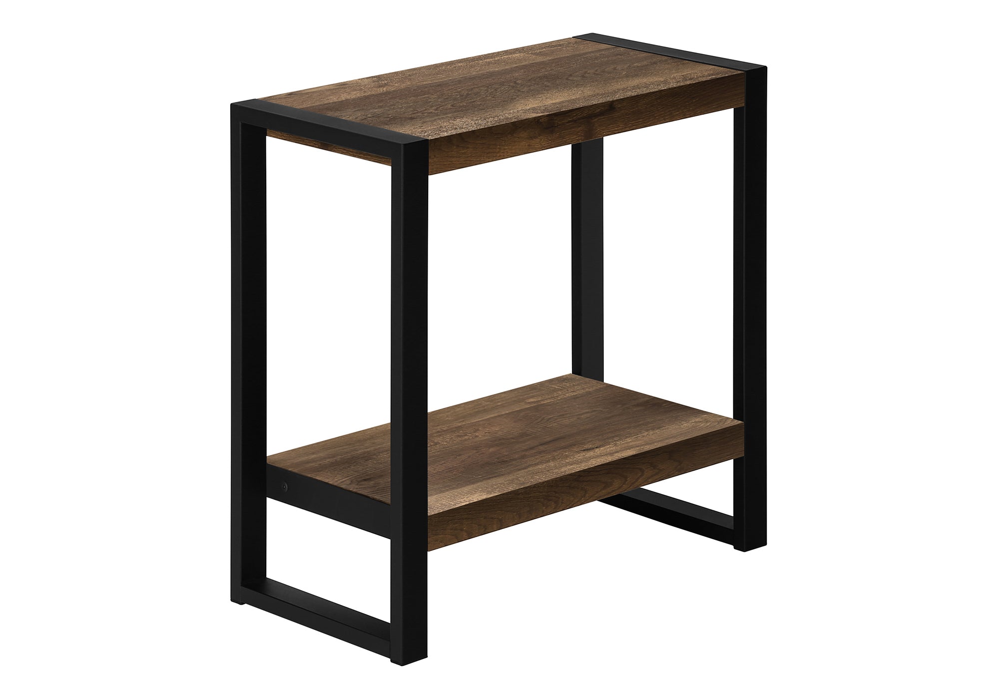 NIGHTSTAND - BROWN RECLAIMED WOOD-LOOK / BLACK METAL #I 2852