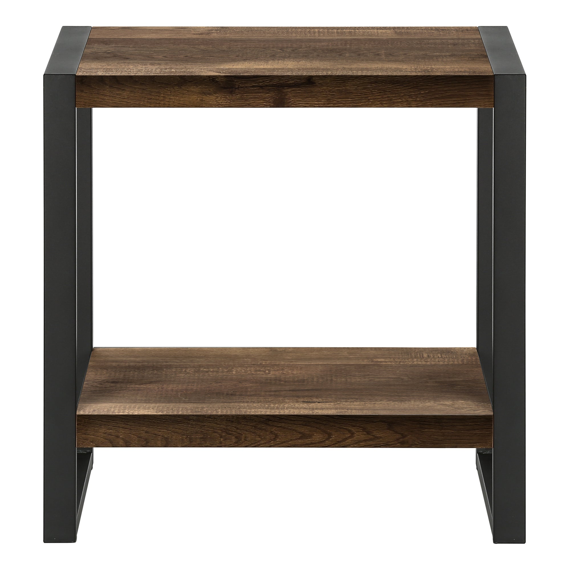 NIGHTSTAND - BROWN RECLAIMED WOOD-LOOK / BLACK METAL #I 2852