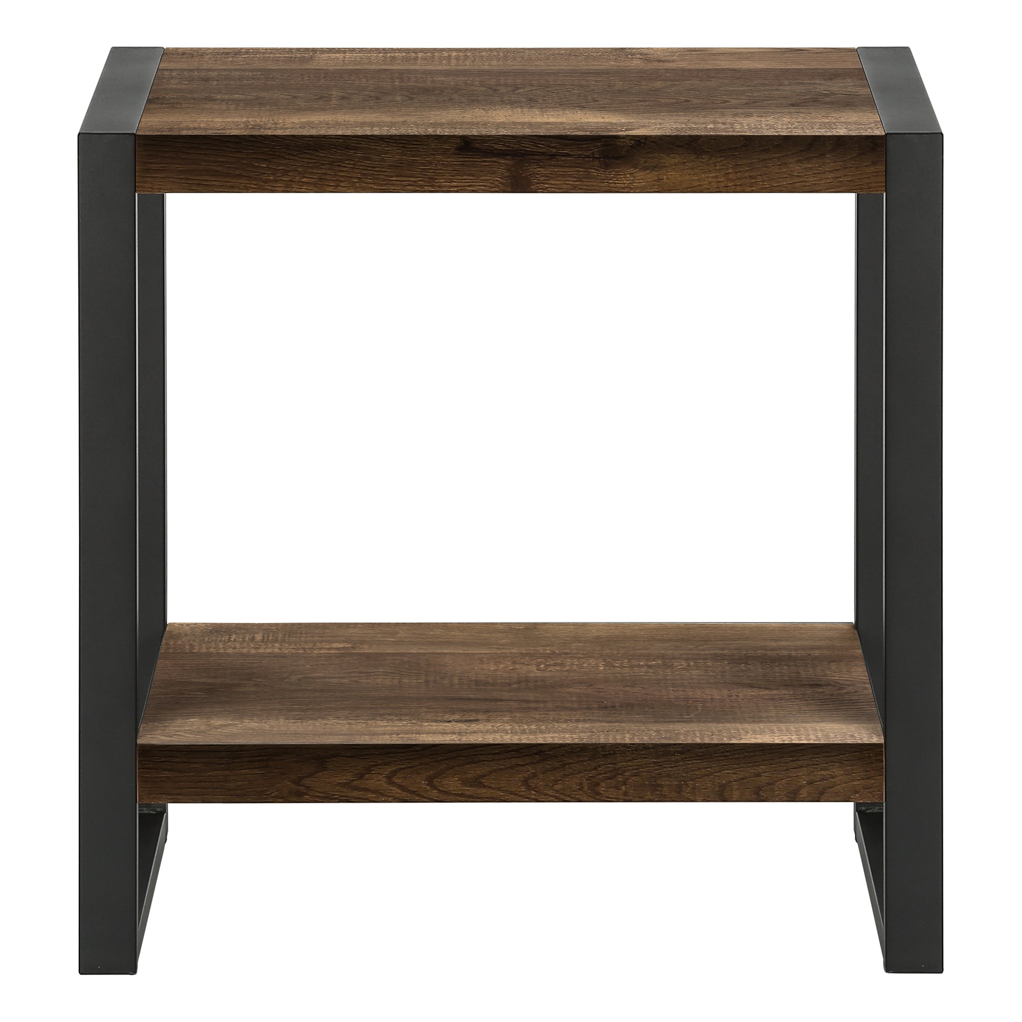 NIGHTSTAND - BROWN RECLAIMED WOOD-LOOK / BLACK METAL #I 2852