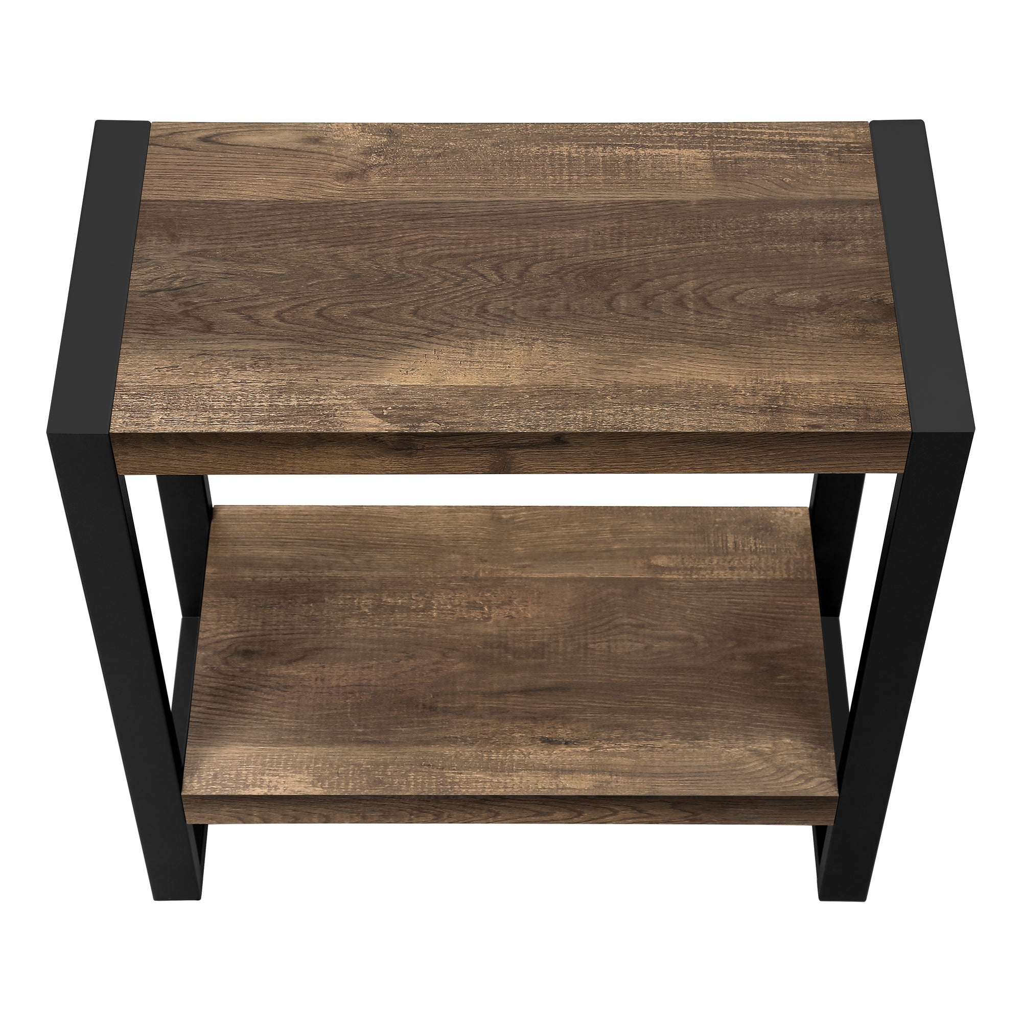 NIGHTSTAND - BROWN RECLAIMED WOOD-LOOK / BLACK METAL #I 2852