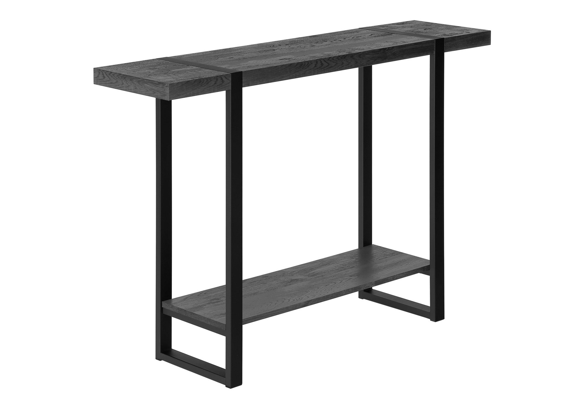 TABLE D'APPOINT - 48"L / ASPECT BOIS RÉCUPÉRÉ NOIR / NOIR #I 2861