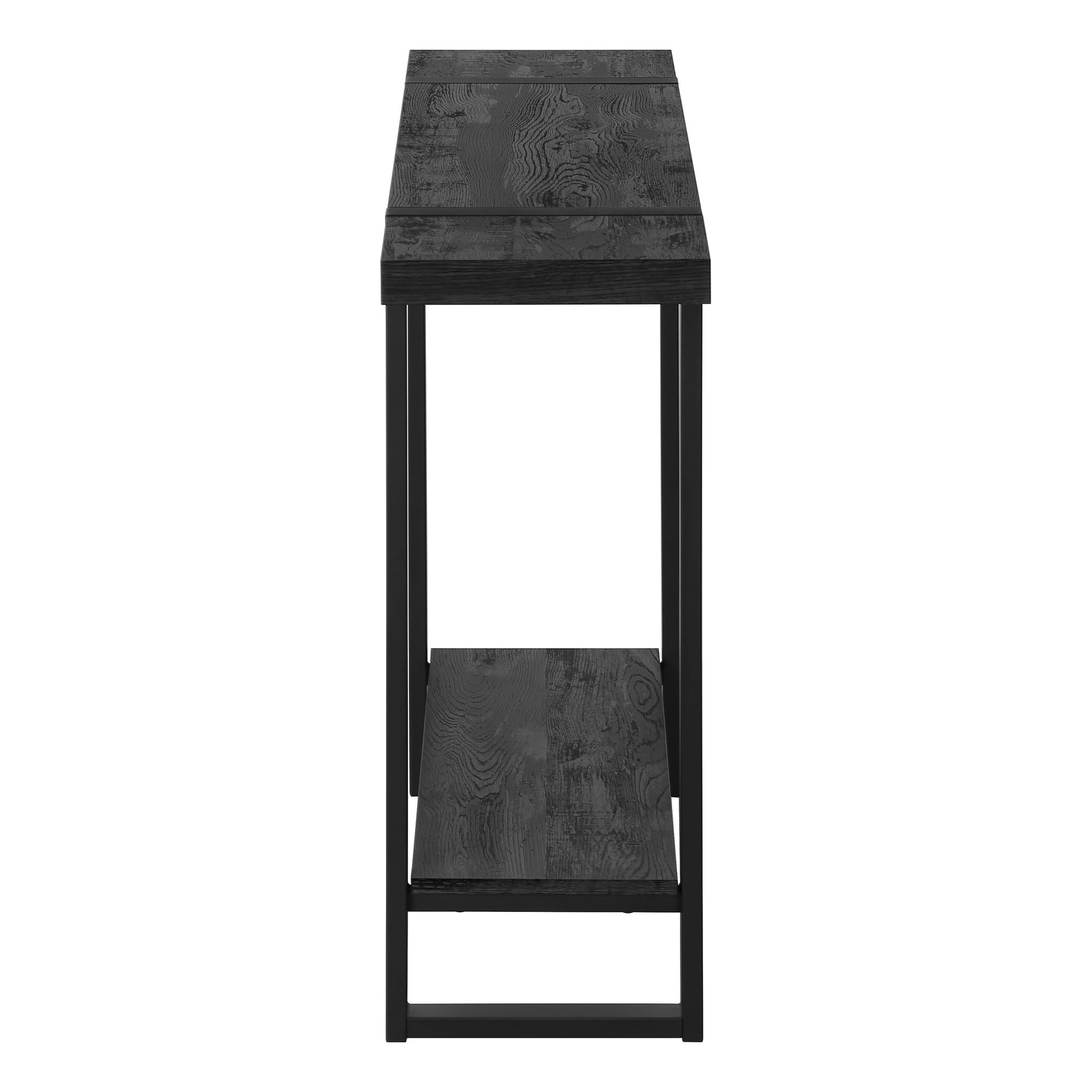 TABLE D'APPOINT - 48"L / ASPECT BOIS RÉCUPÉRÉ NOIR / NOIR #I 2861