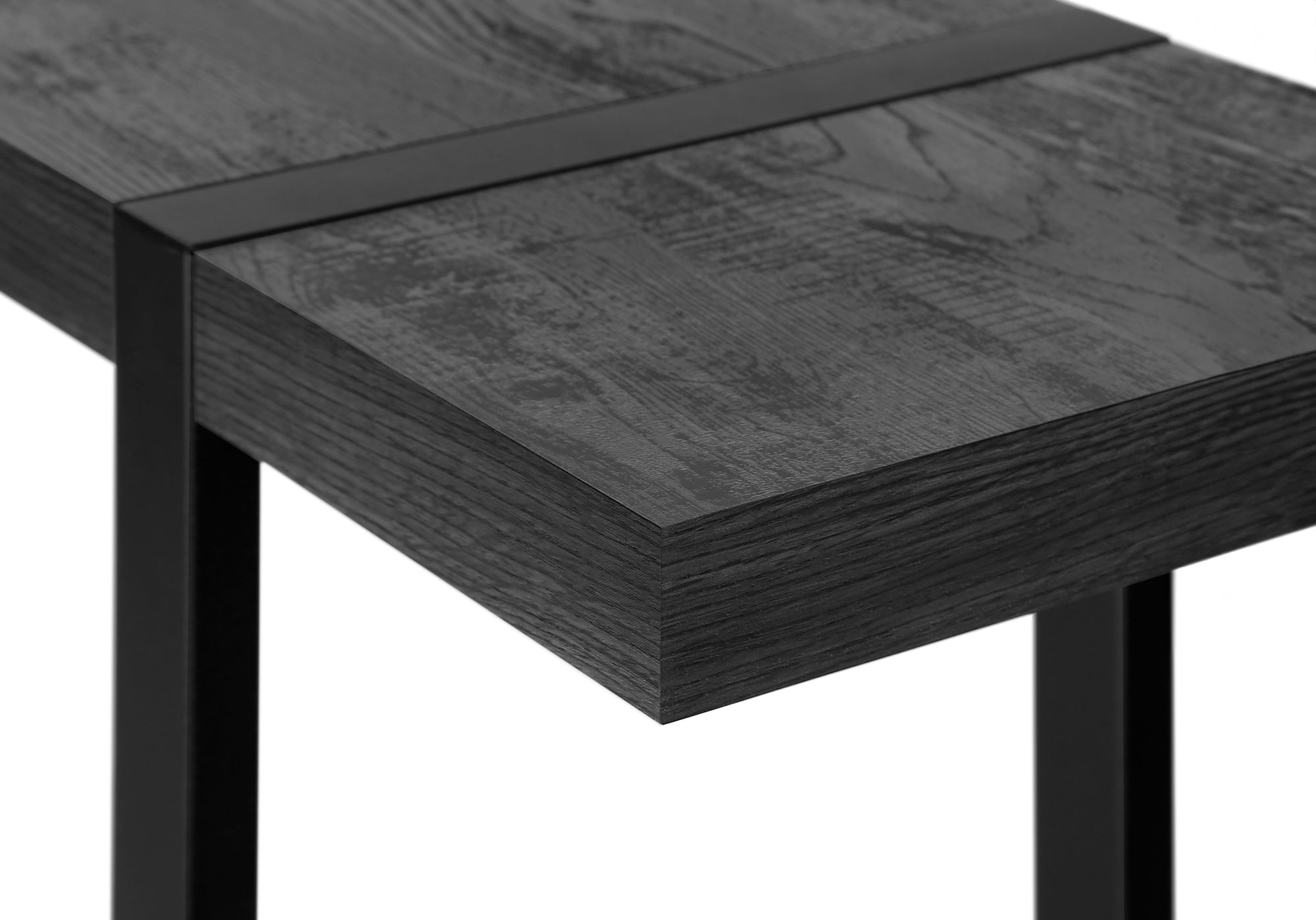 TABLE D'APPOINT - 48"L / ASPECT BOIS RÉCUPÉRÉ NOIR / NOIR #I 2861