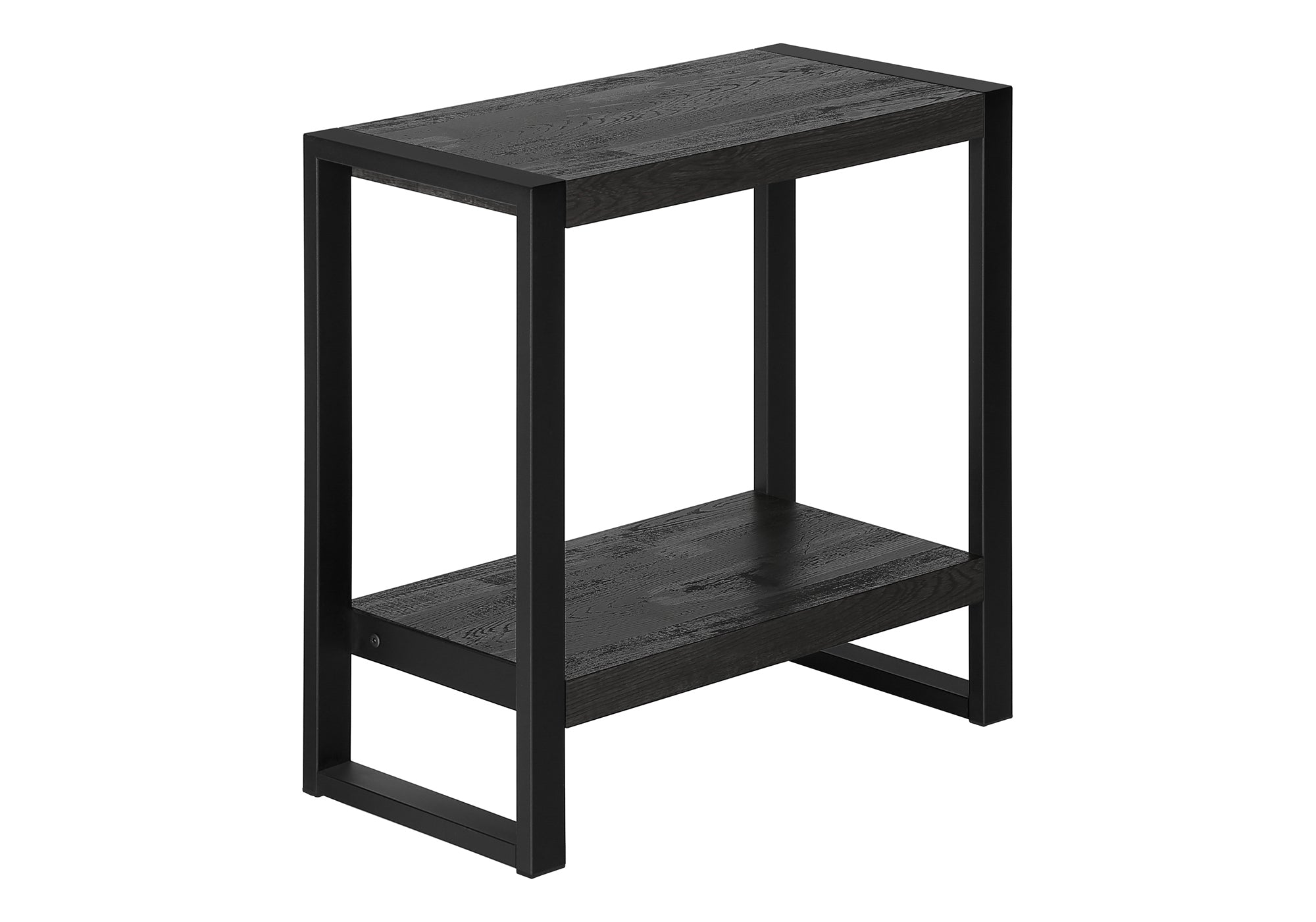 ACCENT TABLE - BLACK RECLAIMED WOOD-LOOK / BLACK METAL #I 2862