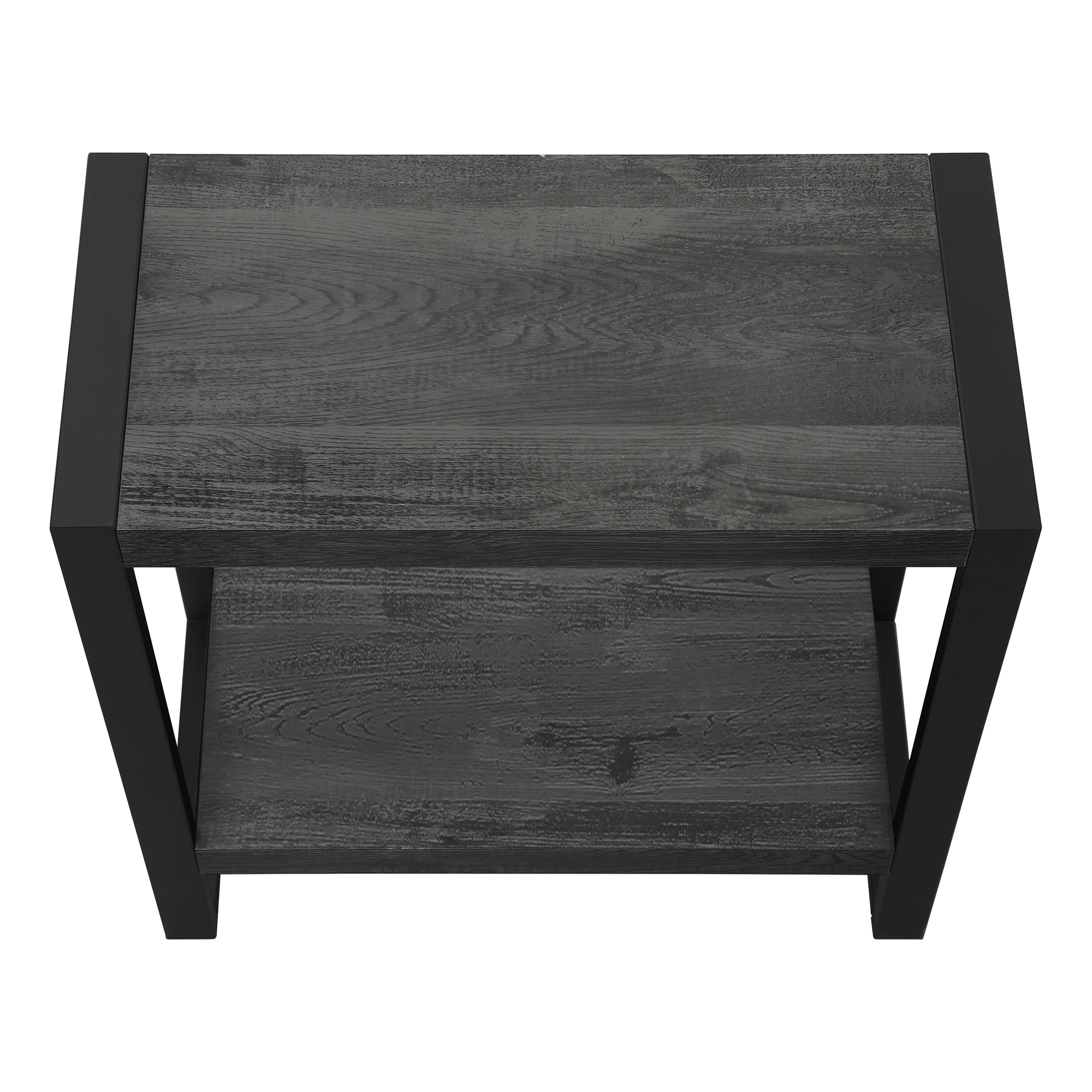 ACCENT TABLE - BLACK RECLAIMED WOOD-LOOK / BLACK METAL #I 2862