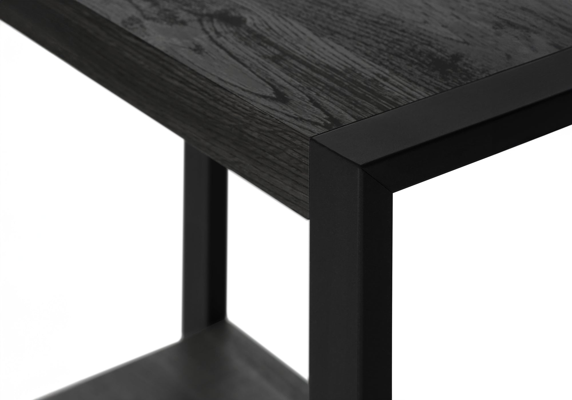 ACCENT TABLE - BLACK RECLAIMED WOOD-LOOK / BLACK METAL #I 2862