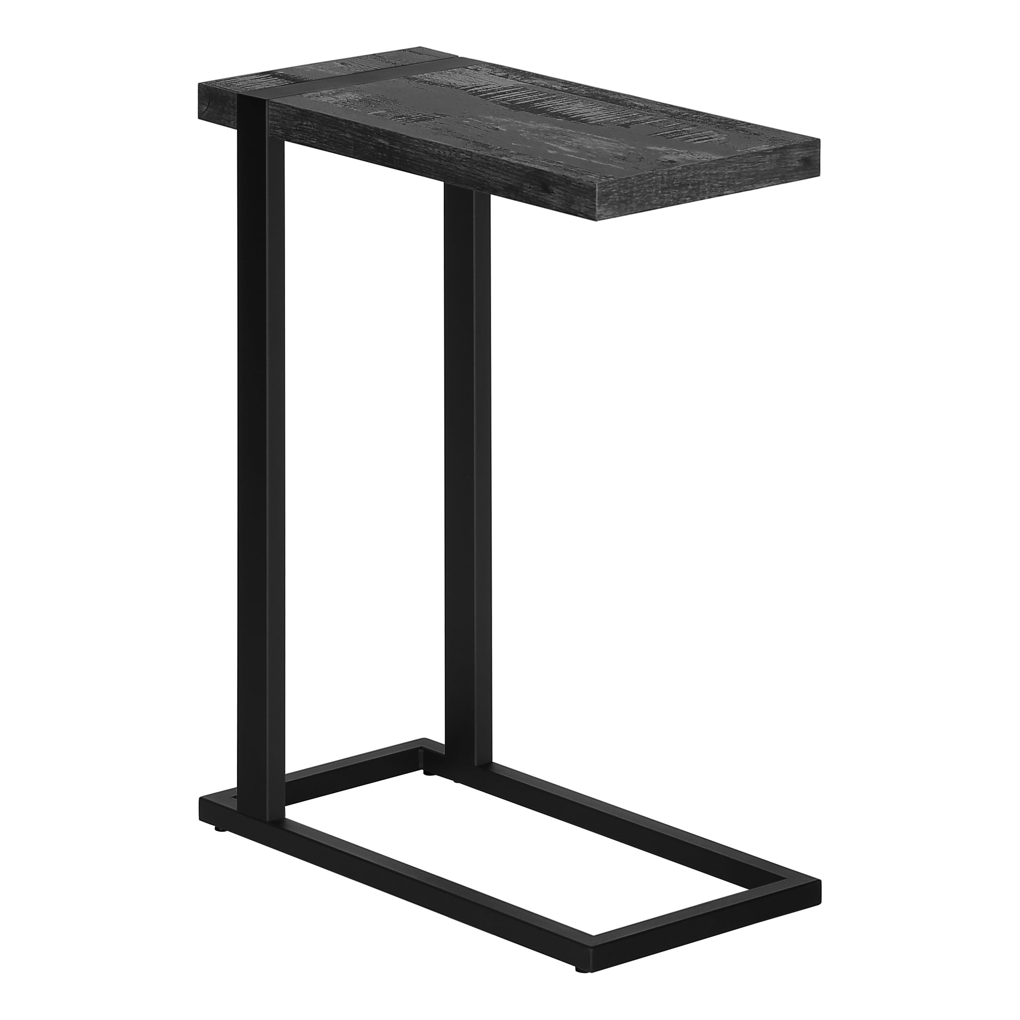 NIGHTSTAND - BLACK RECLAIMED WOOD-LOOK / BLACK METAL #I 2863