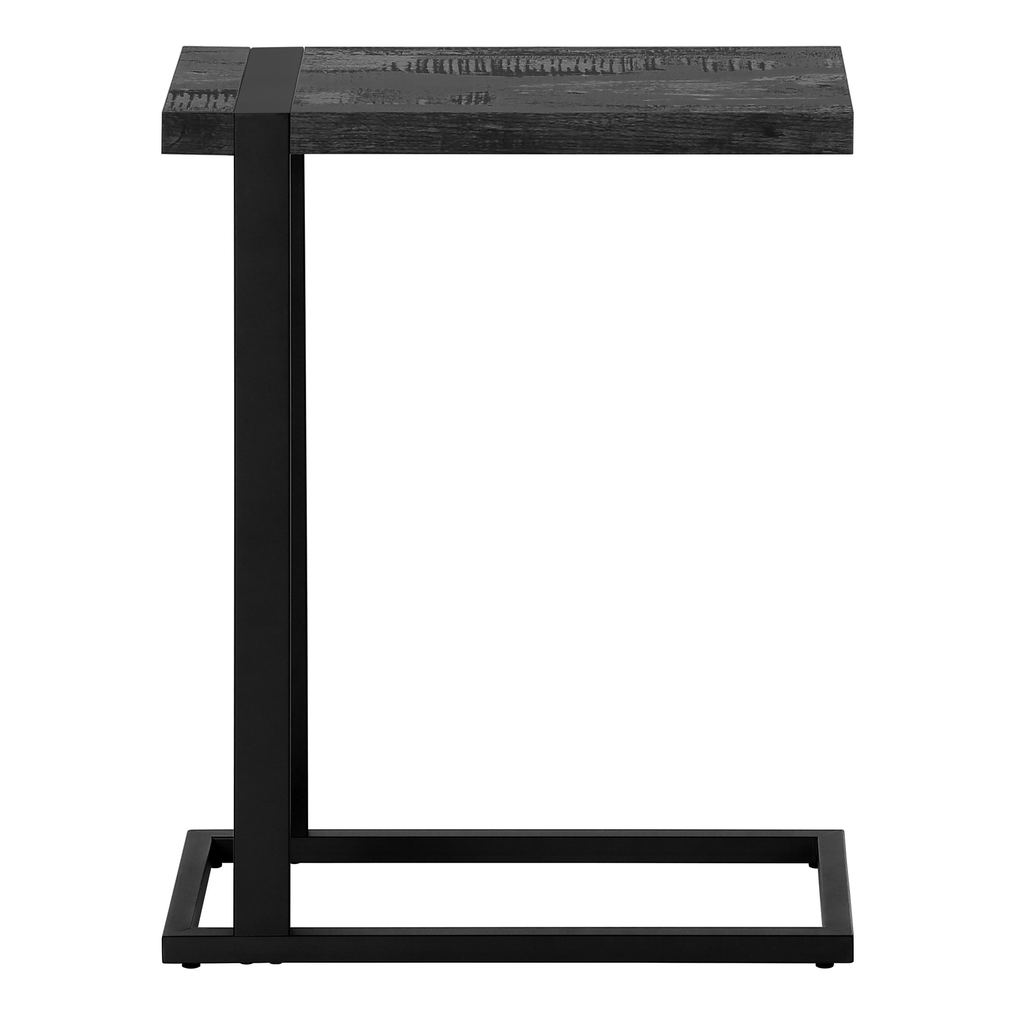 NIGHTSTAND - BLACK RECLAIMED WOOD-LOOK / BLACK METAL #I 2863