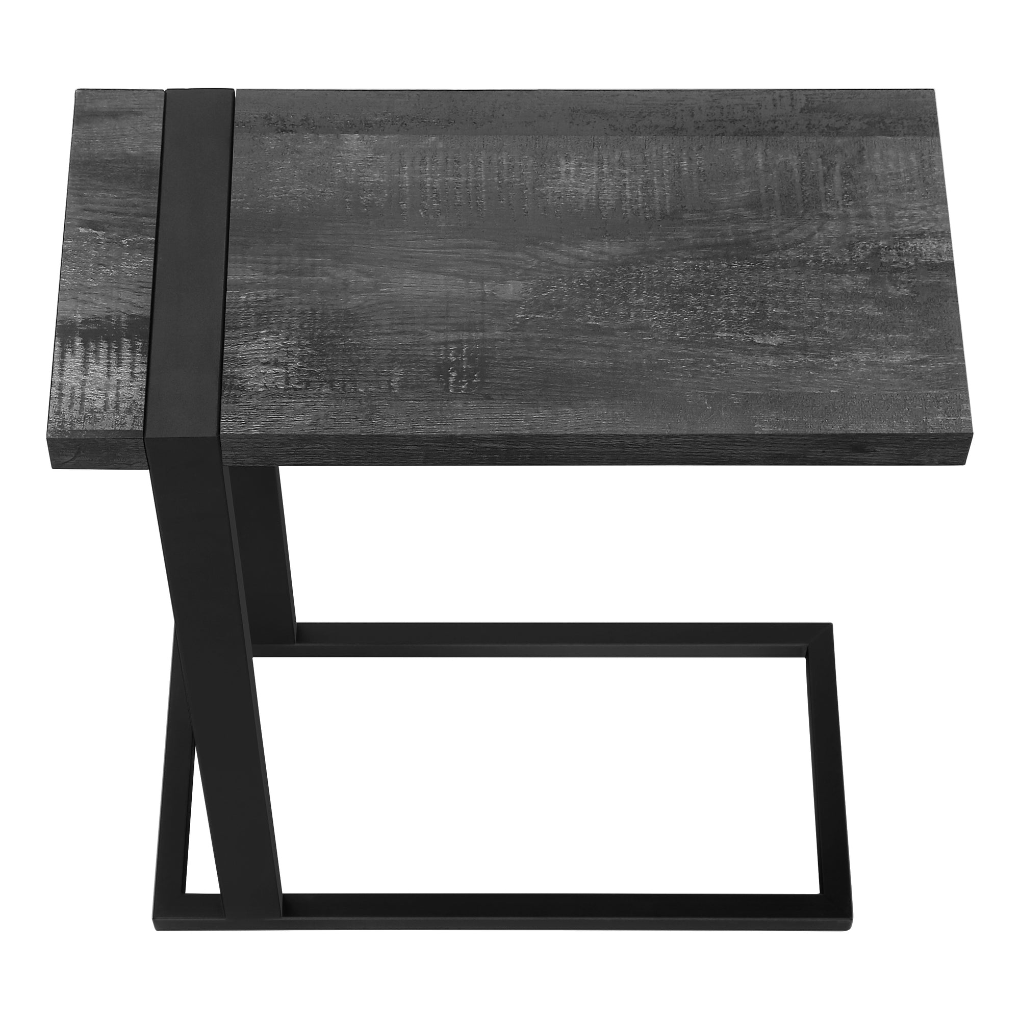 NIGHTSTAND - BLACK RECLAIMED WOOD-LOOK / BLACK METAL #I 2863