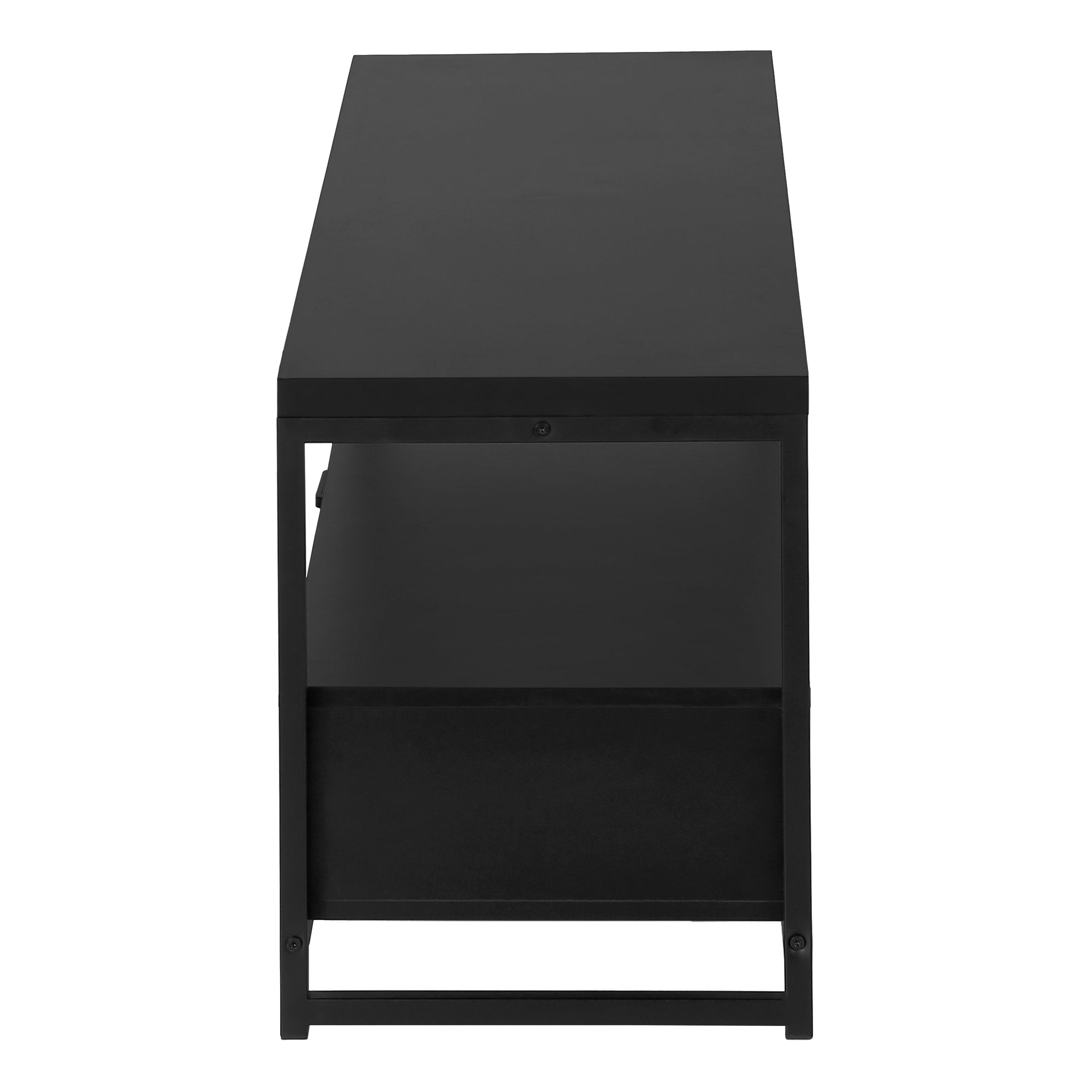 TV STAND - 48"L / BLACK / BLACK METAL # I 2870