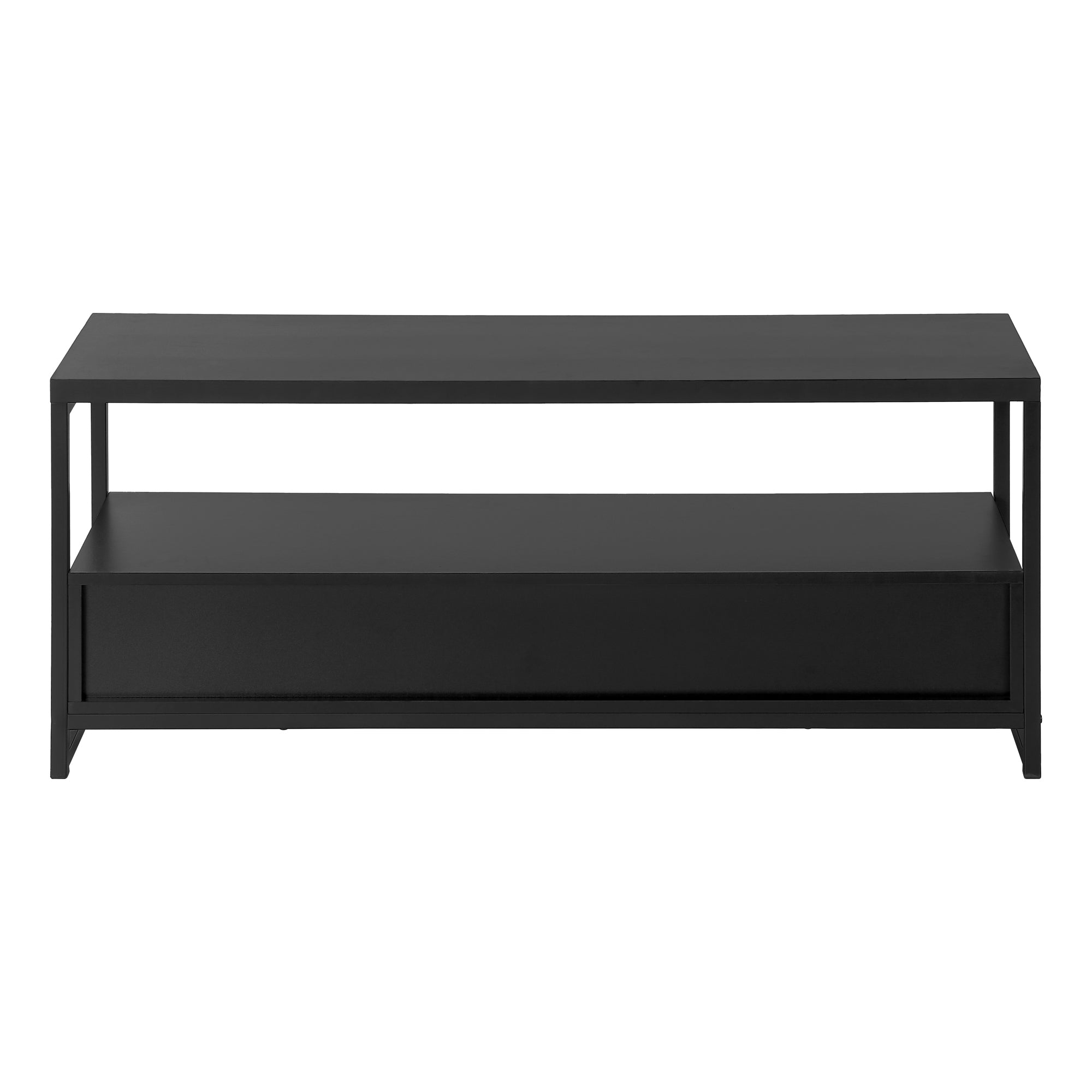 TV STAND - 48"L / BLACK / BLACK METAL # I 2870