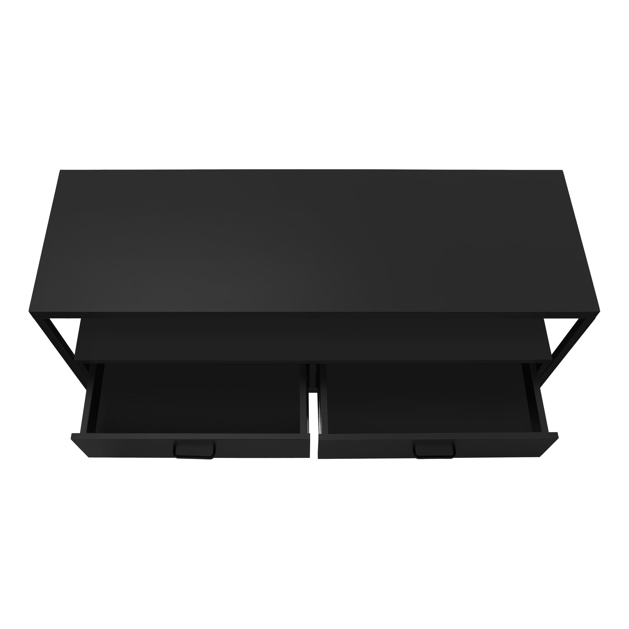 TV STAND - 48"L / BLACK / BLACK METAL # I 2870