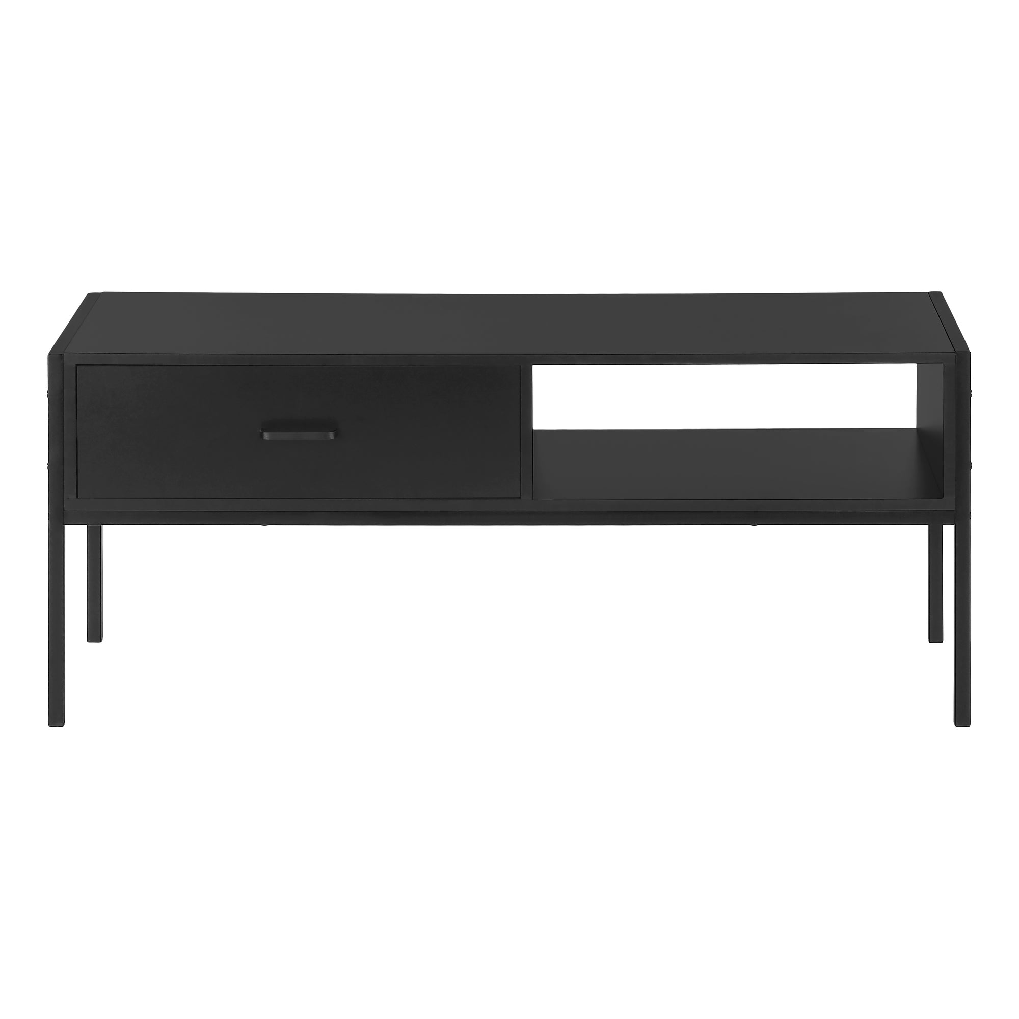 TV STAND - 48"L / BLACK / BLACK METAL # I 2874