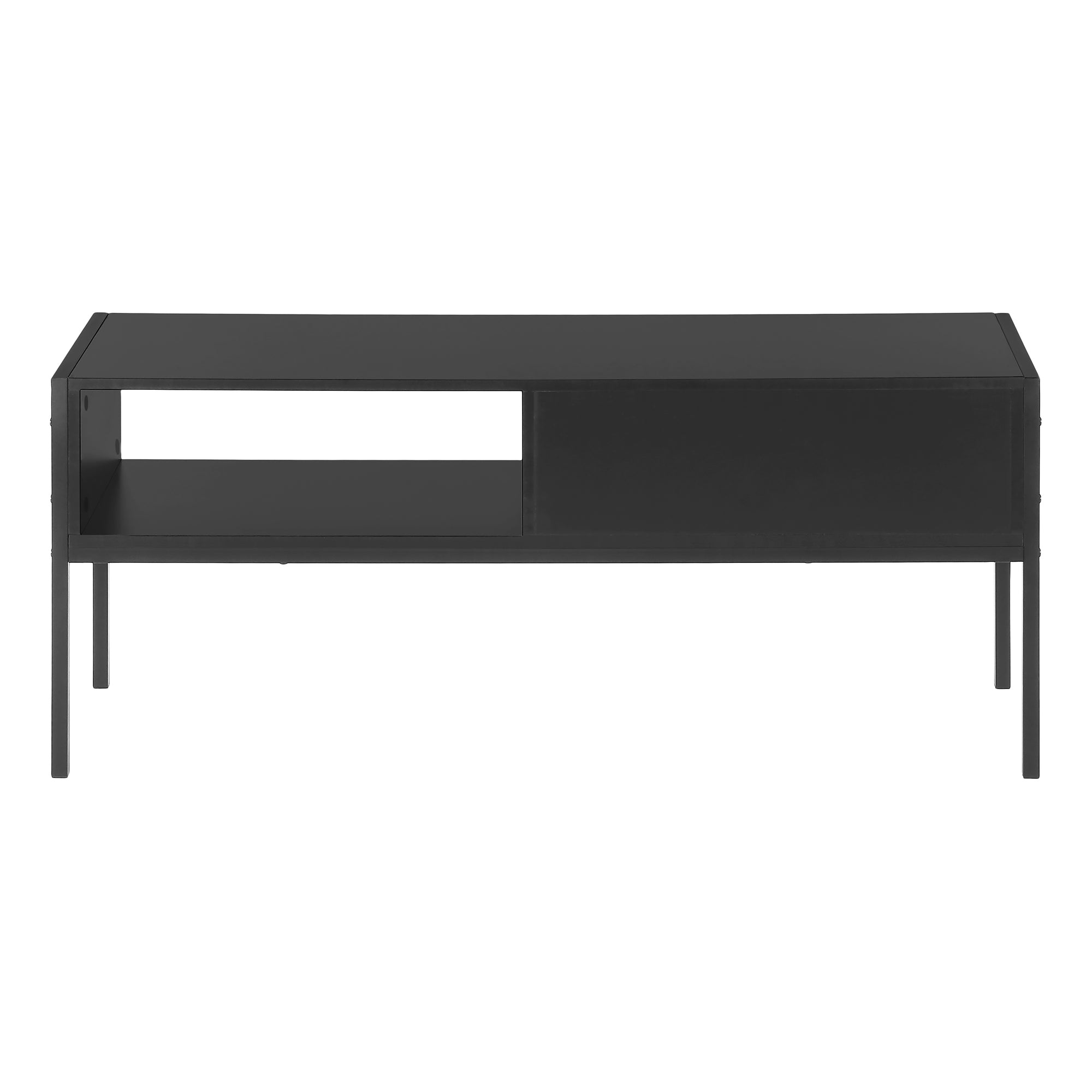 TV STAND - 48"L / BLACK / BLACK METAL # I 2874